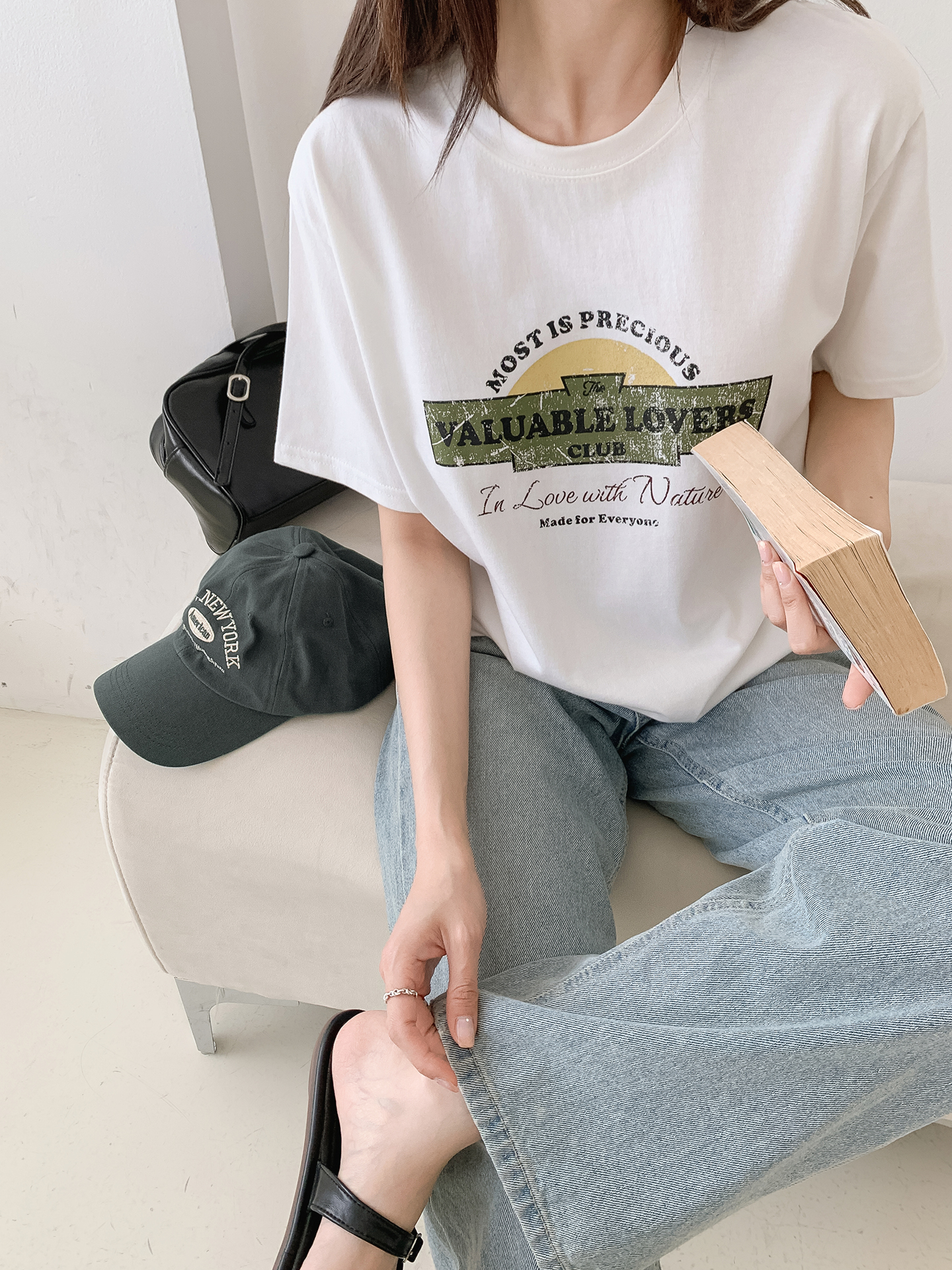 ラウンドネック半袖ロゴTシャツ | 詳細画像7