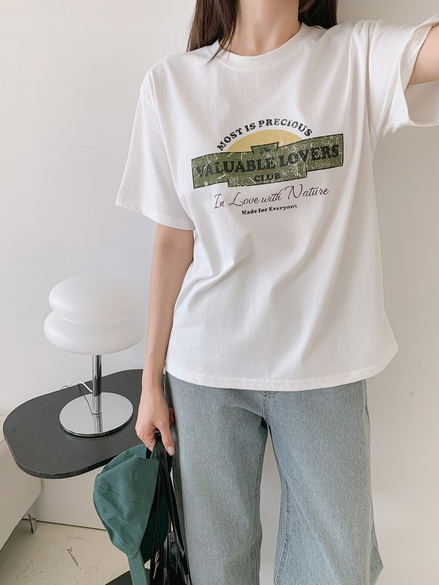 ラウンドネック半袖ロゴTシャツ | 詳細画像8