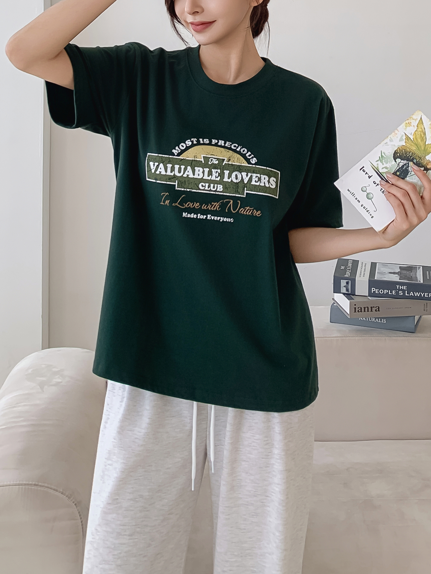 ラウンドネック半袖ロゴTシャツ | 詳細画像12