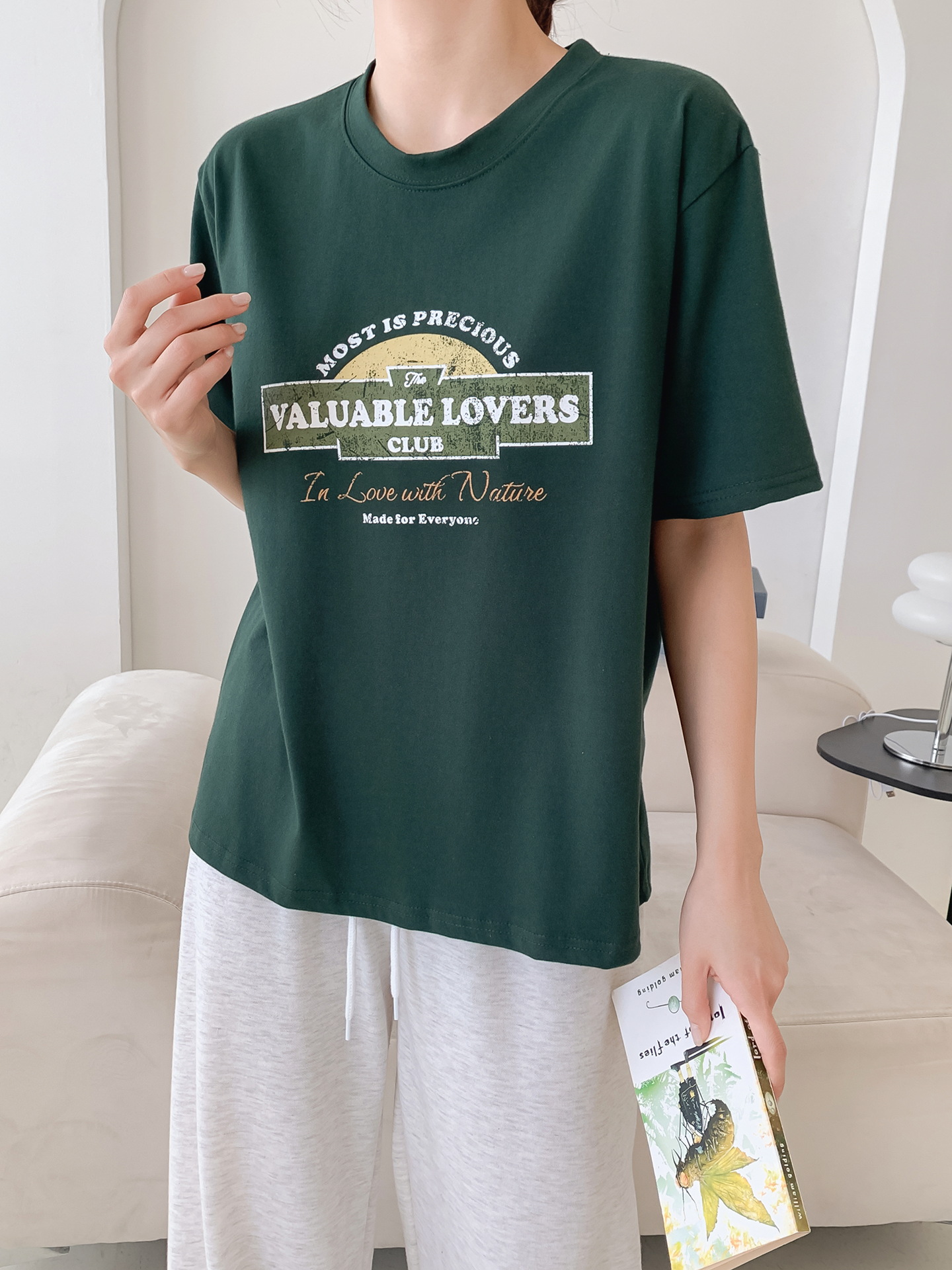 ラウンドネック半袖ロゴTシャツ | 詳細画像14