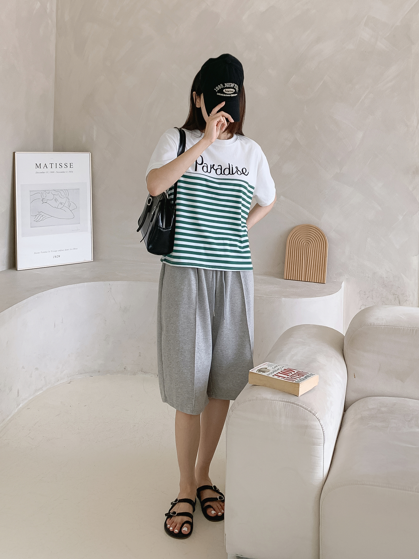 ラウンドネック半袖ロゴボーダーTシャツ | 詳細画像15