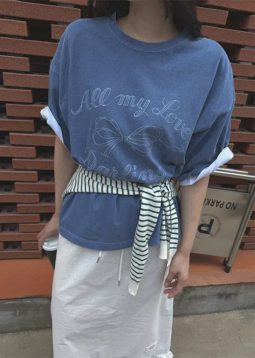 半袖ラウンドネックボクシーTシャツ | SSENUNNI | 詳細画像1