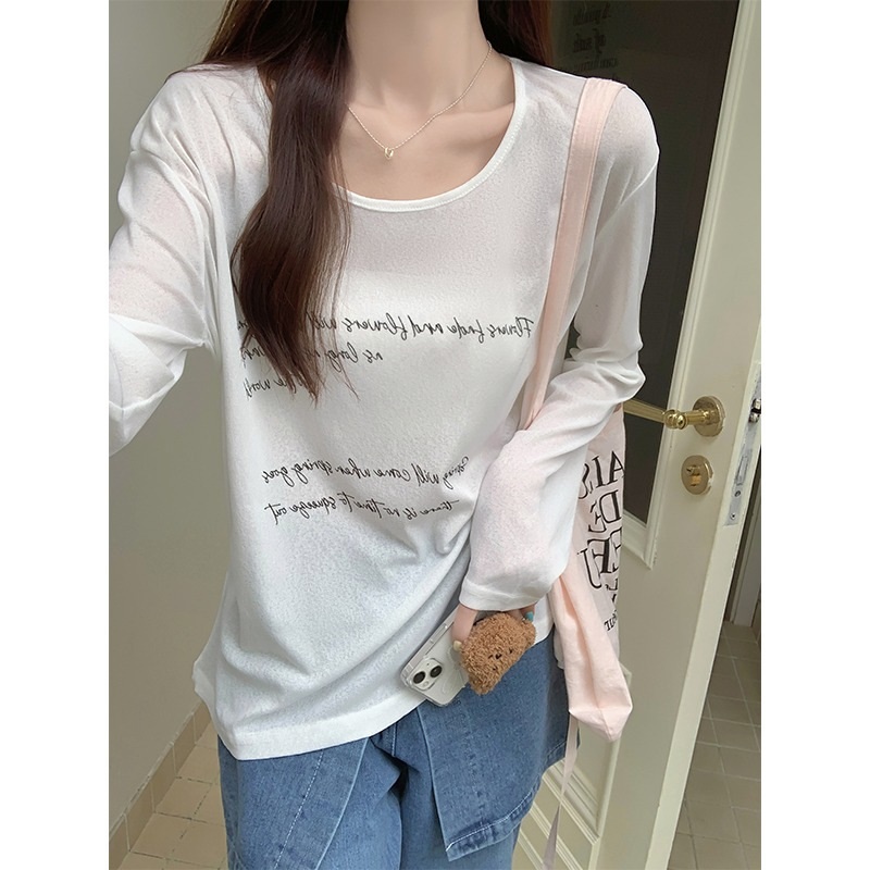 シースルールーズレタリングTシャツ | 詳細画像2