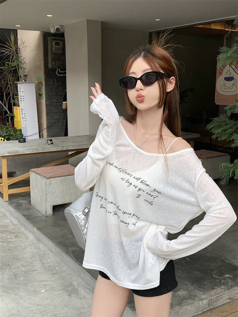 シースルールーズレタリングTシャツ | 詳細画像8