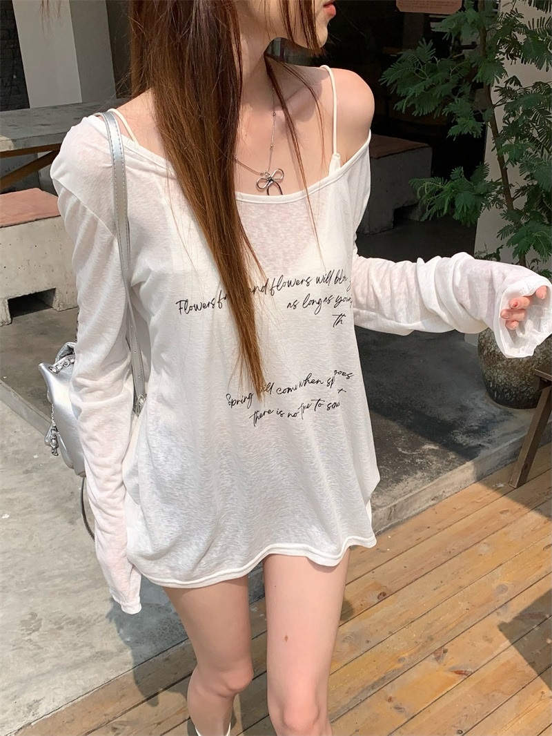 シースルールーズレタリングTシャツ | 詳細画像9
