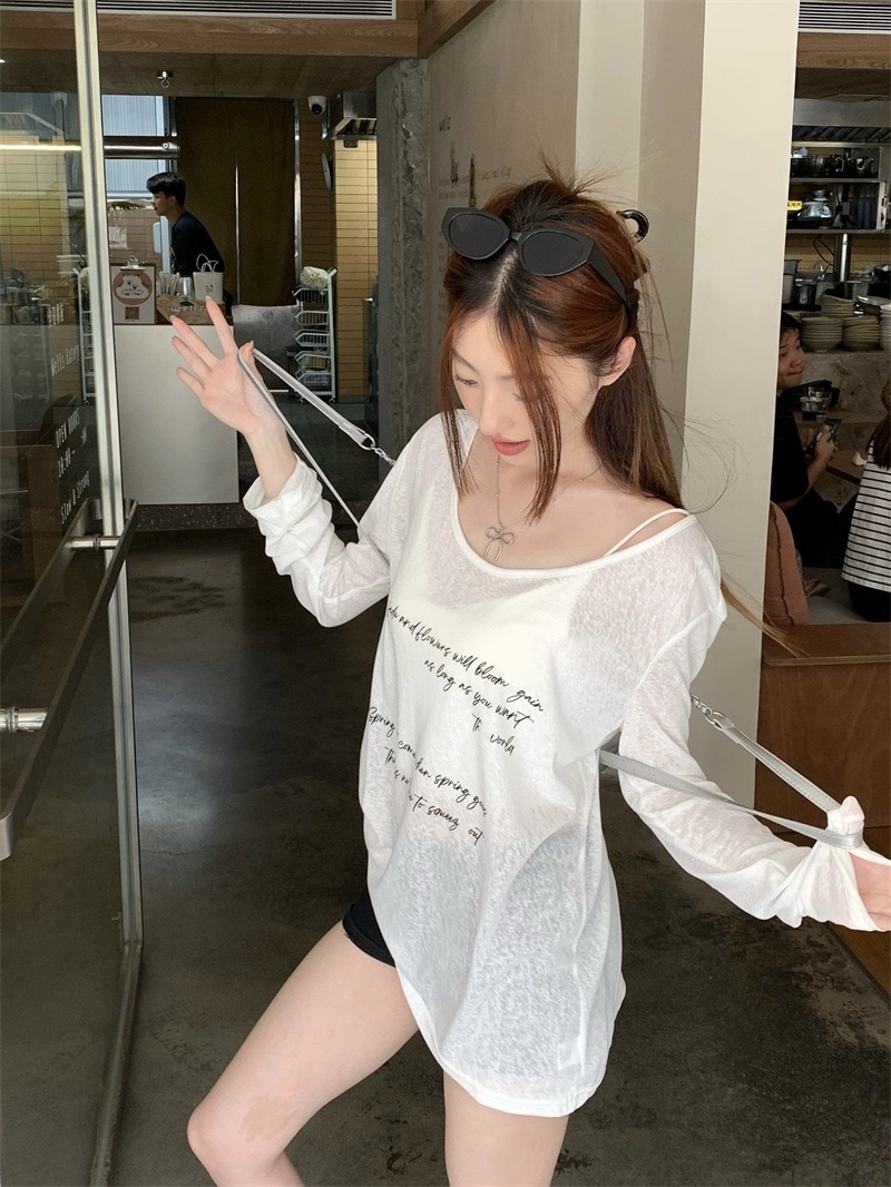 シースルールーズレタリングTシャツ | 詳細画像12