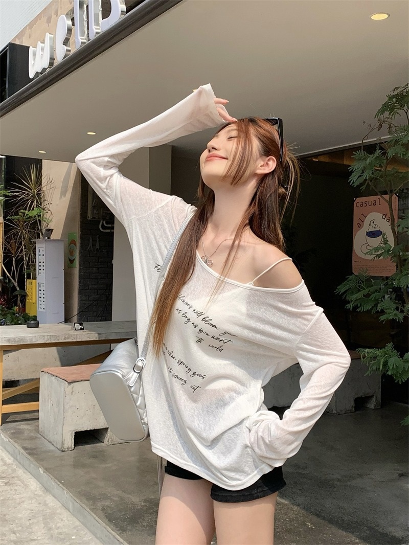 シースルールーズレタリングTシャツ | 詳細画像14