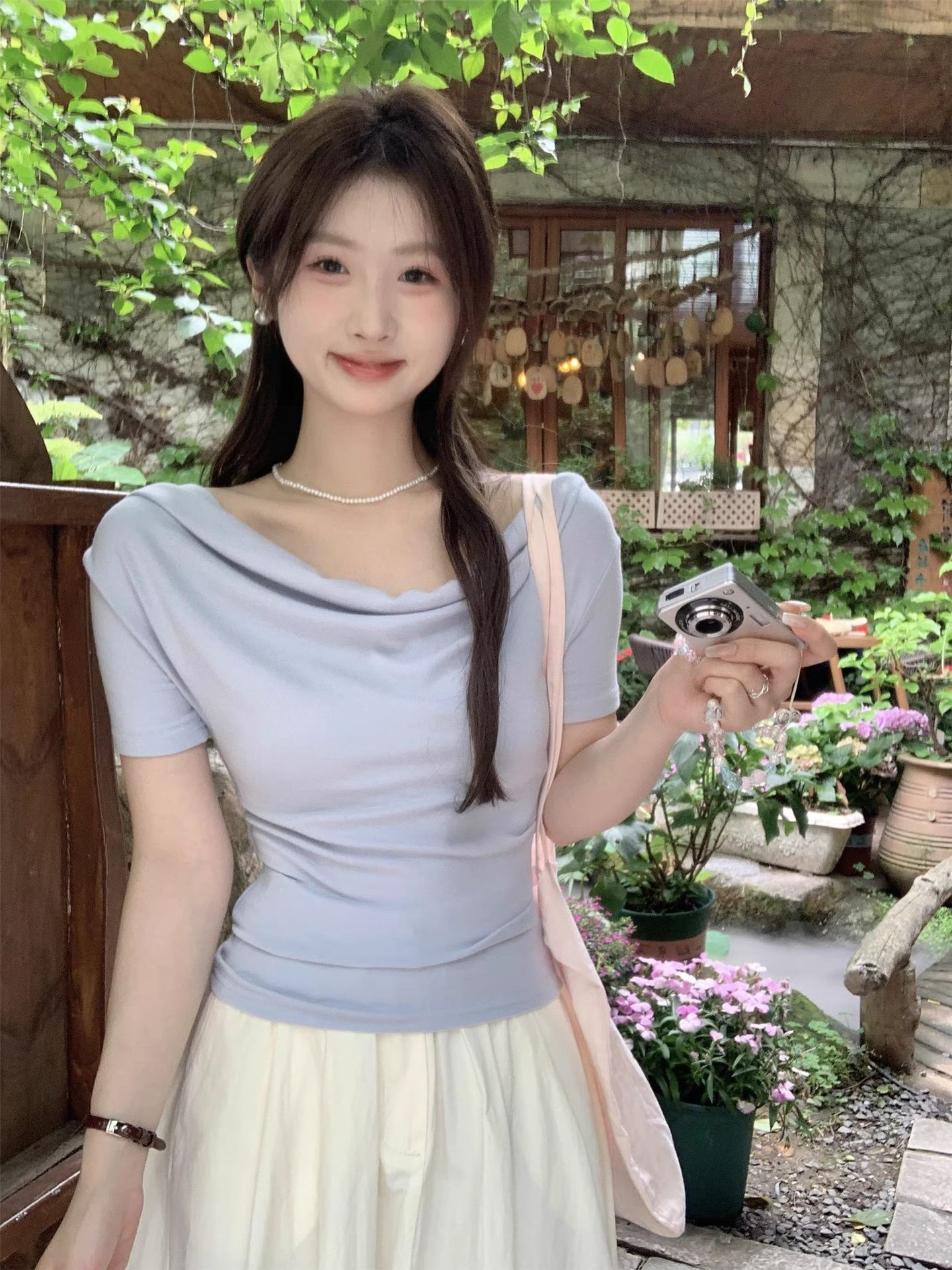 ドレープオフショルダー半袖Tシャツ | 詳細画像2