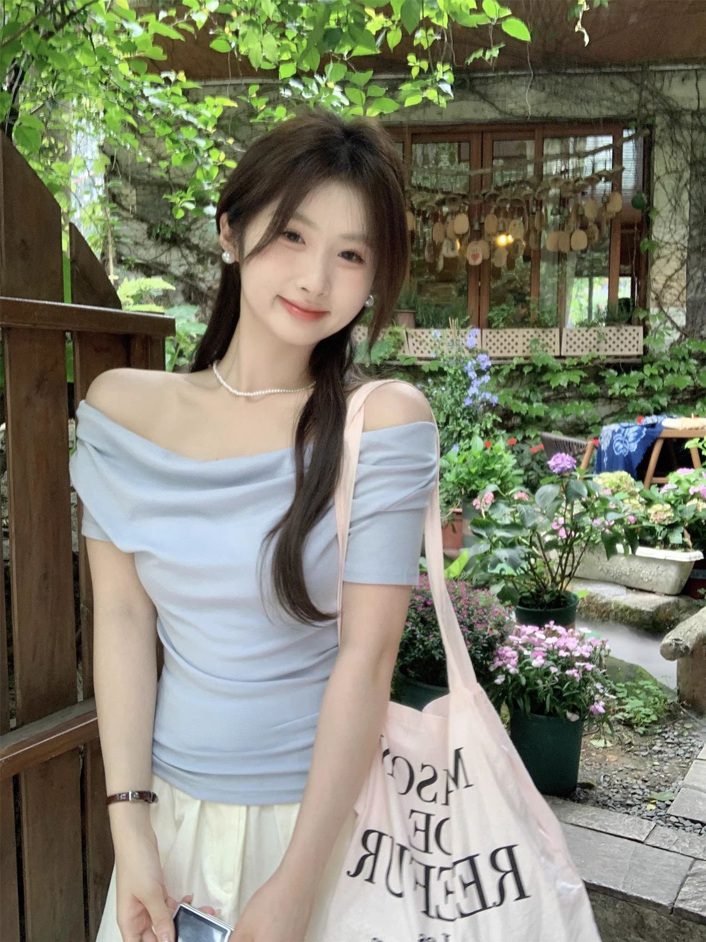 ドレープオフショルダー半袖Tシャツ | 詳細画像3