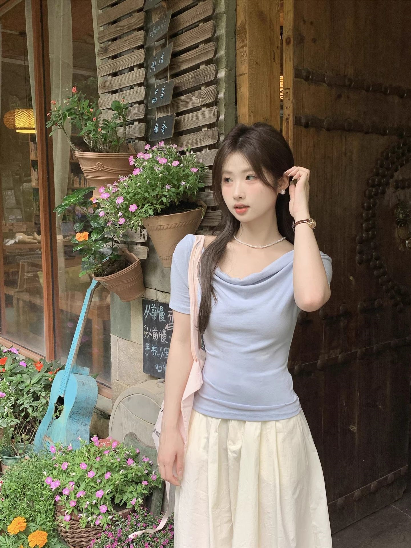 ドレープオフショルダー半袖Tシャツ | 詳細画像5