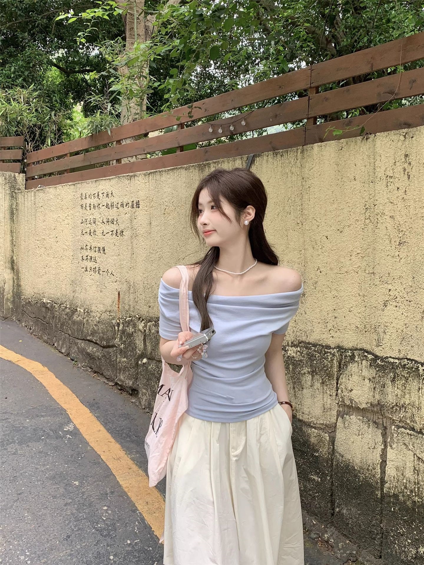 ドレープオフショルダー半袖Tシャツ | 詳細画像6