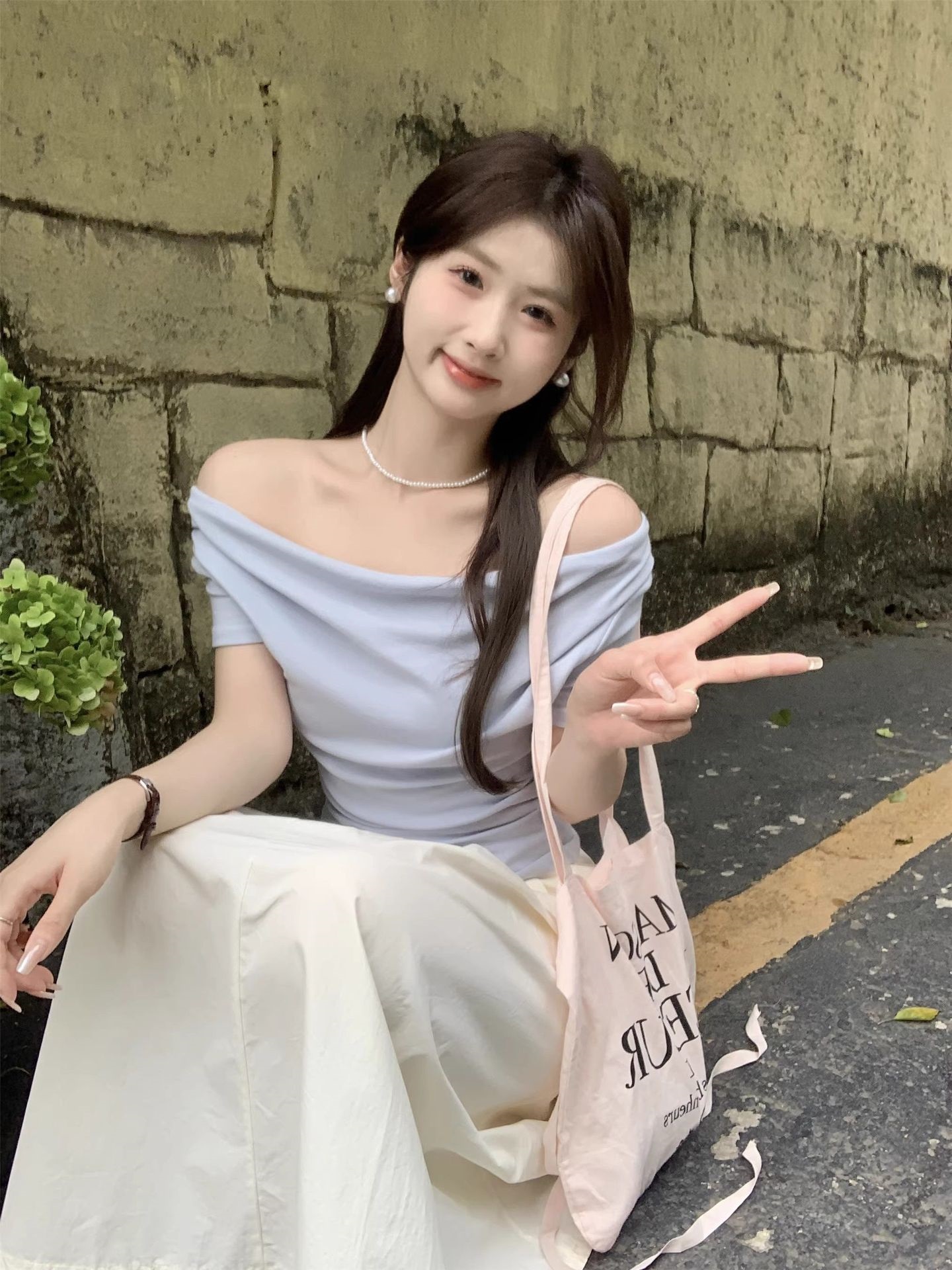 ドレープオフショルダー半袖Tシャツ | 詳細画像7
