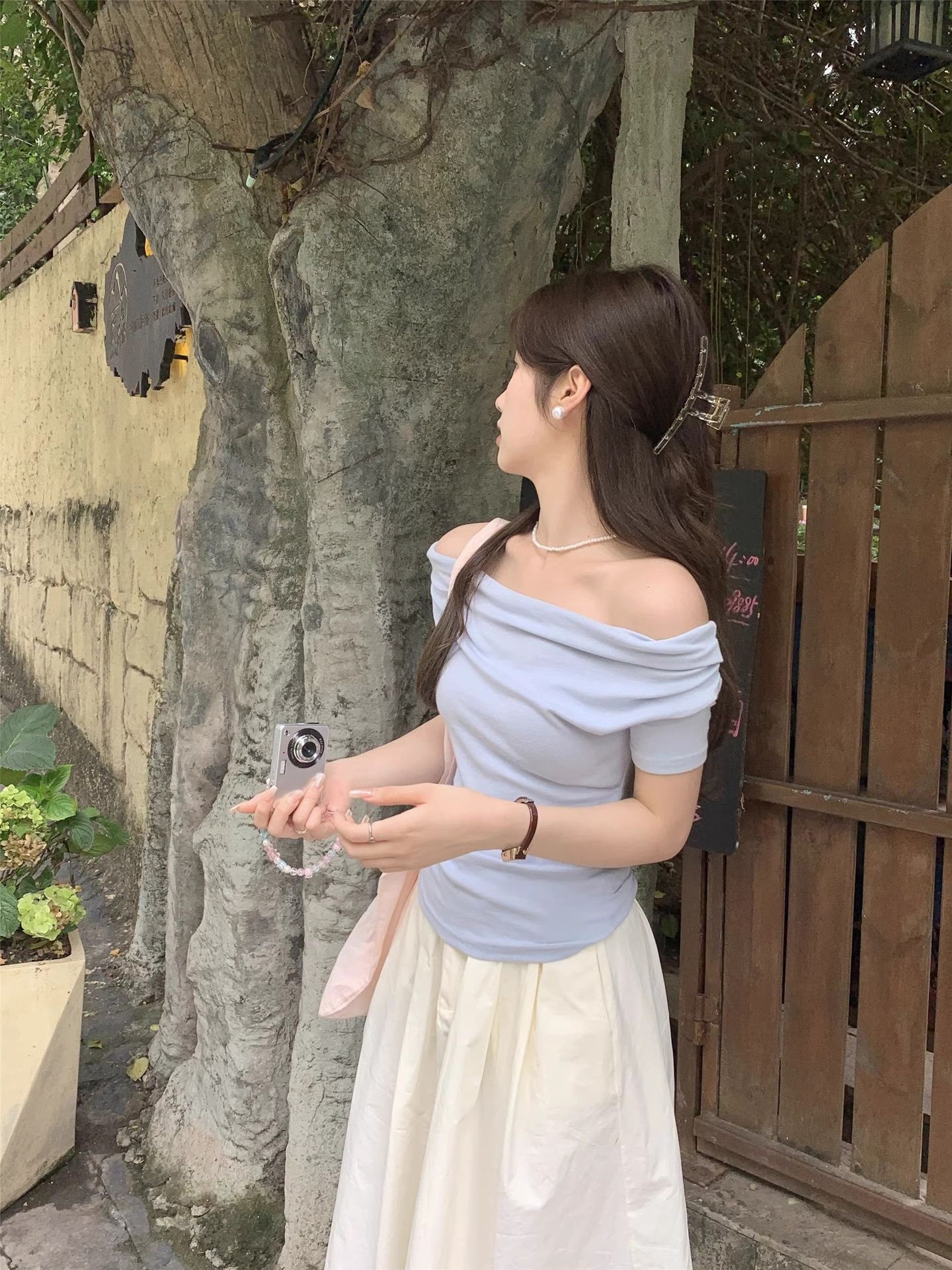 ドレープオフショルダー半袖Tシャツ | 詳細画像8