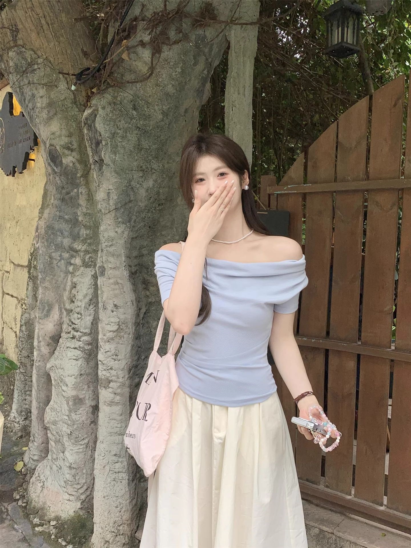 ドレープオフショルダー半袖Tシャツ | 詳細画像9