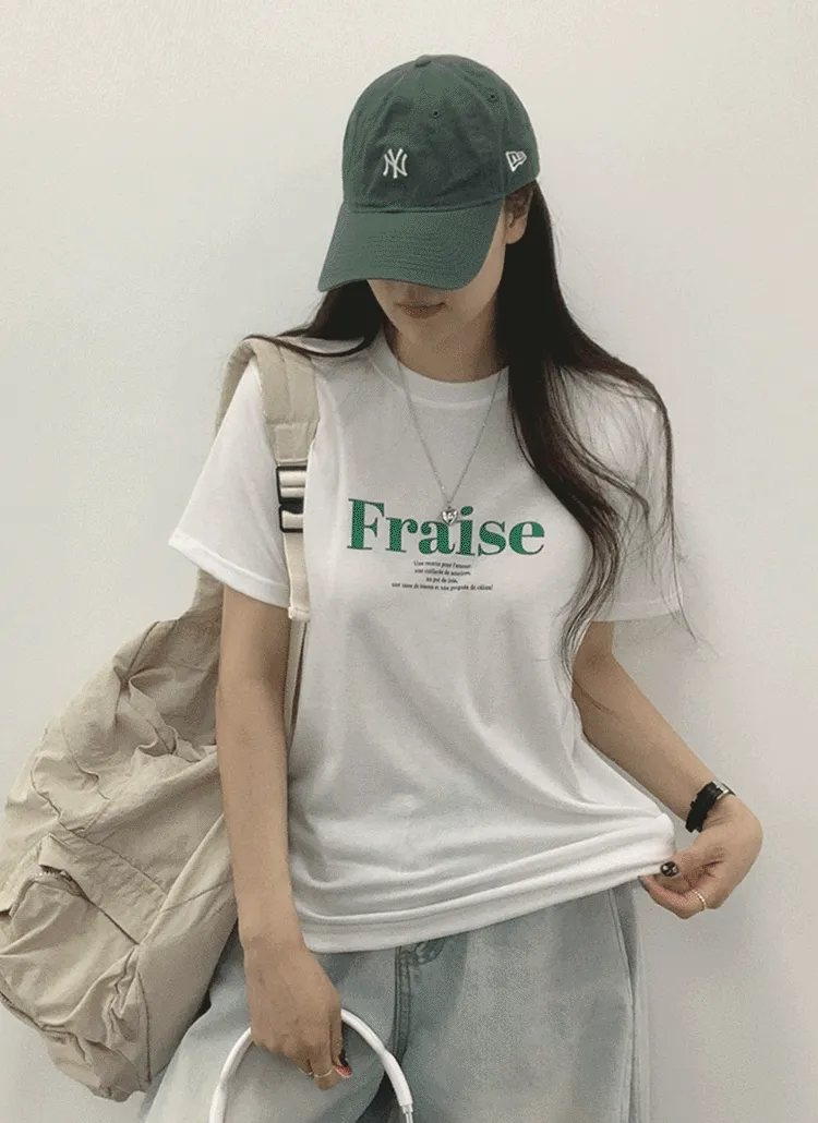 半袖ルーズラウンドネックプリントTシャツ | withhuilin | 詳細画像1