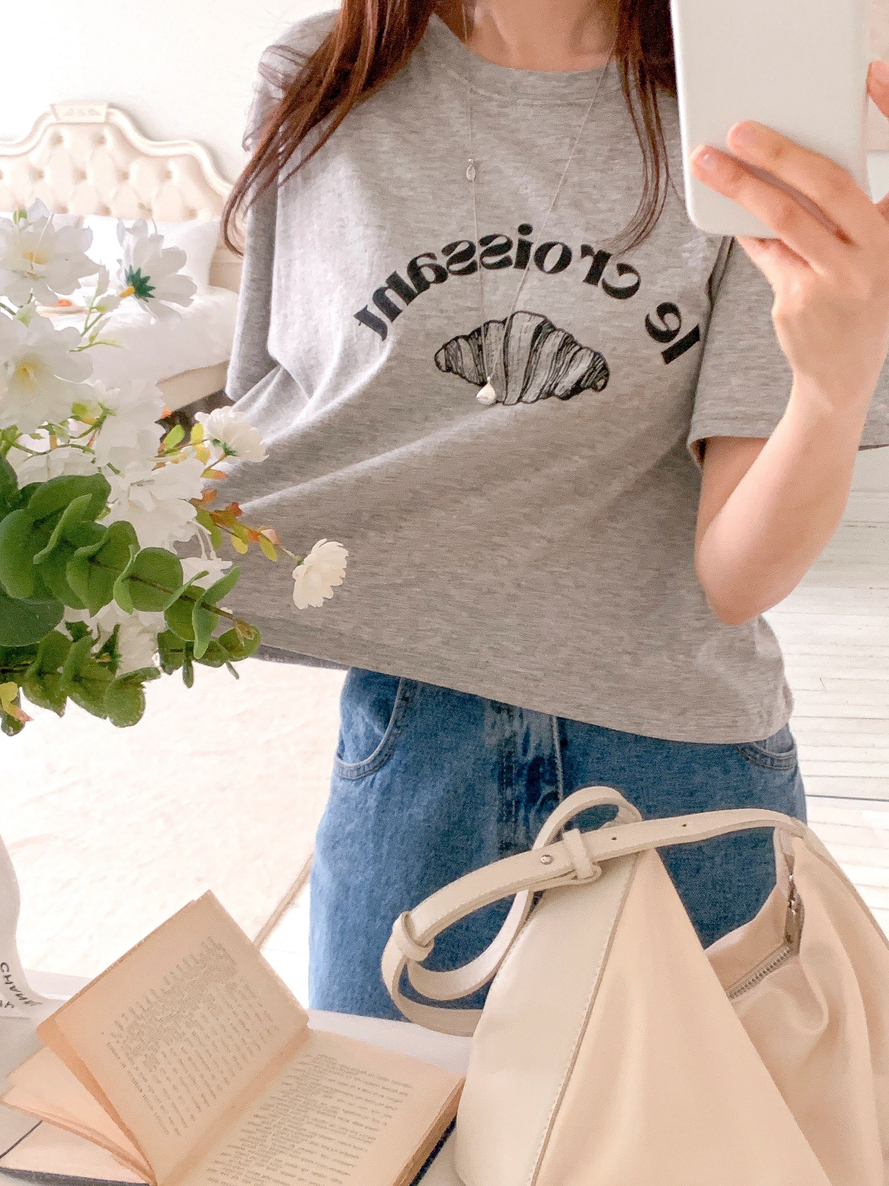 ラウンドネック半袖プリントTシャツ | 詳細画像4