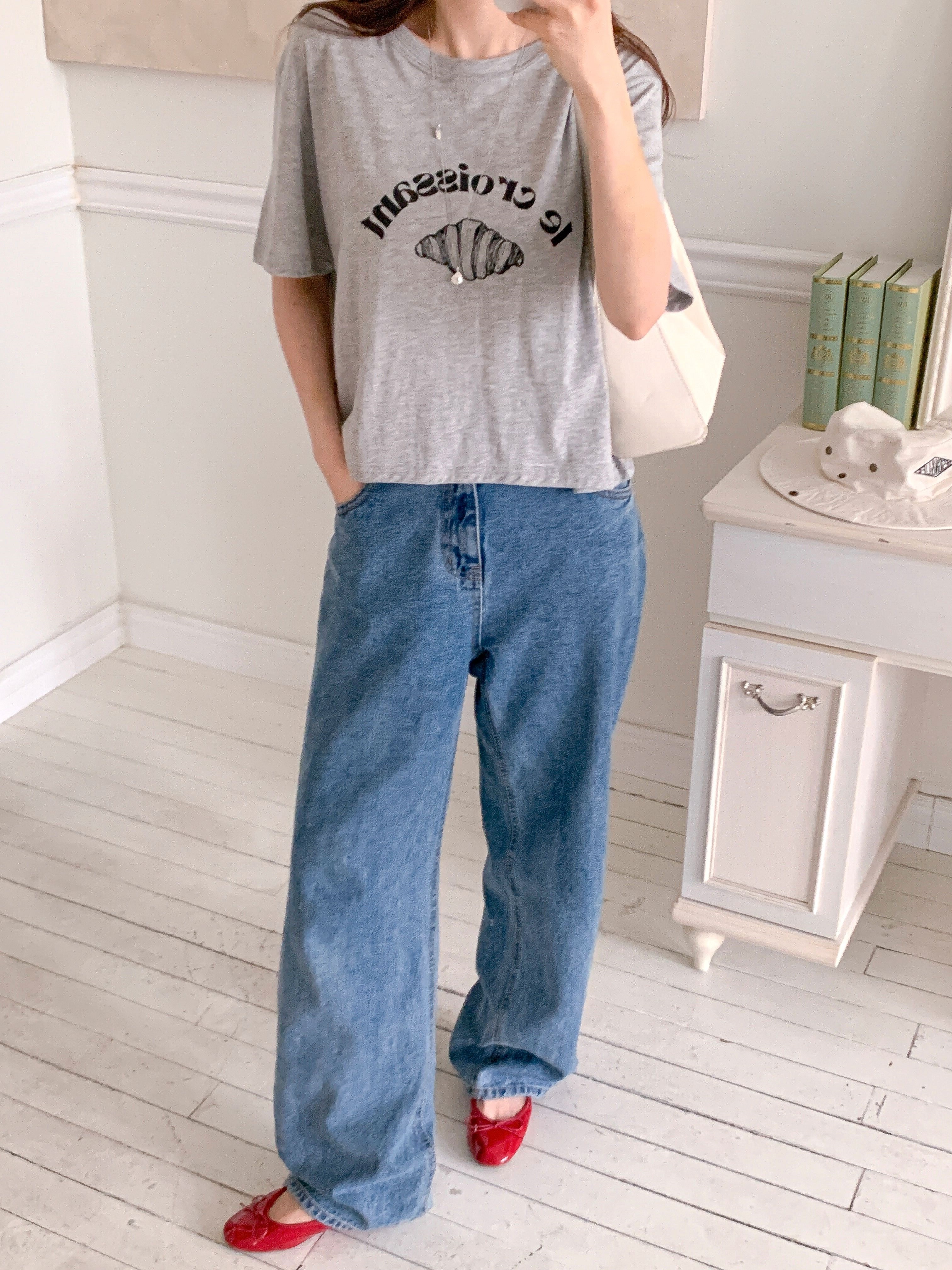 ラウンドネック半袖プリントTシャツ | 詳細画像11