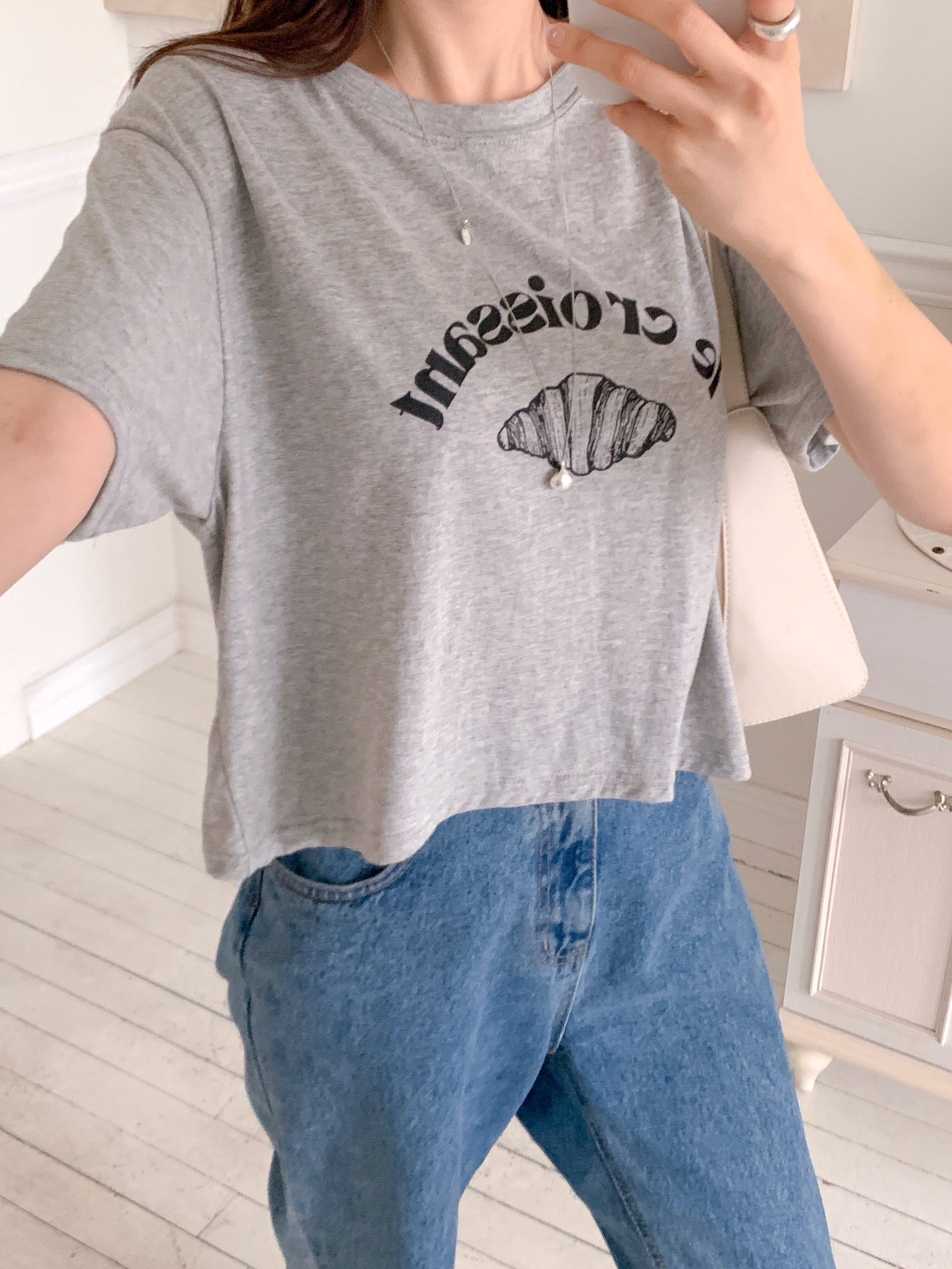 ラウンドネック半袖プリントTシャツ | 詳細画像12