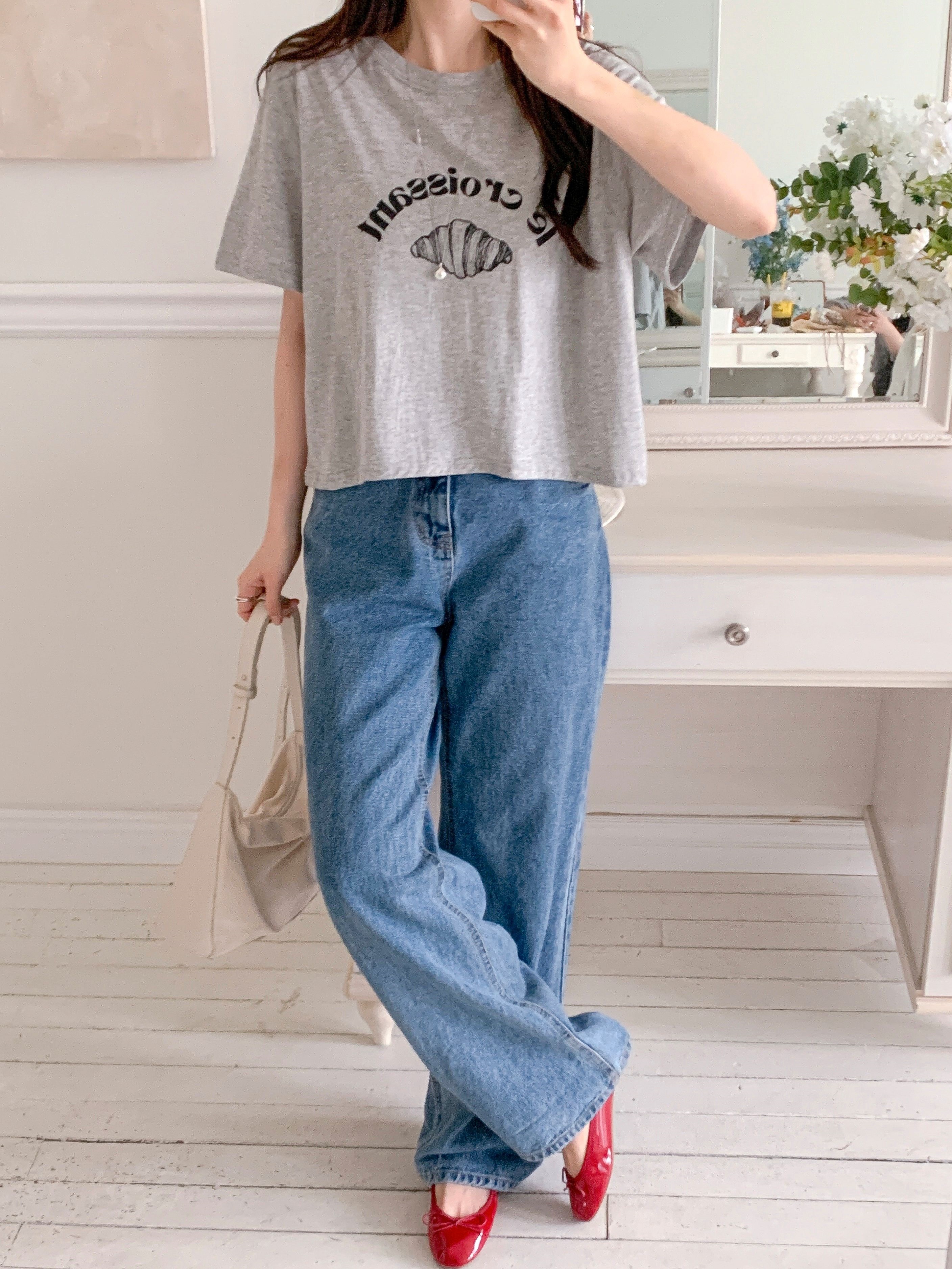 ラウンドネック半袖プリントTシャツ | 詳細画像13