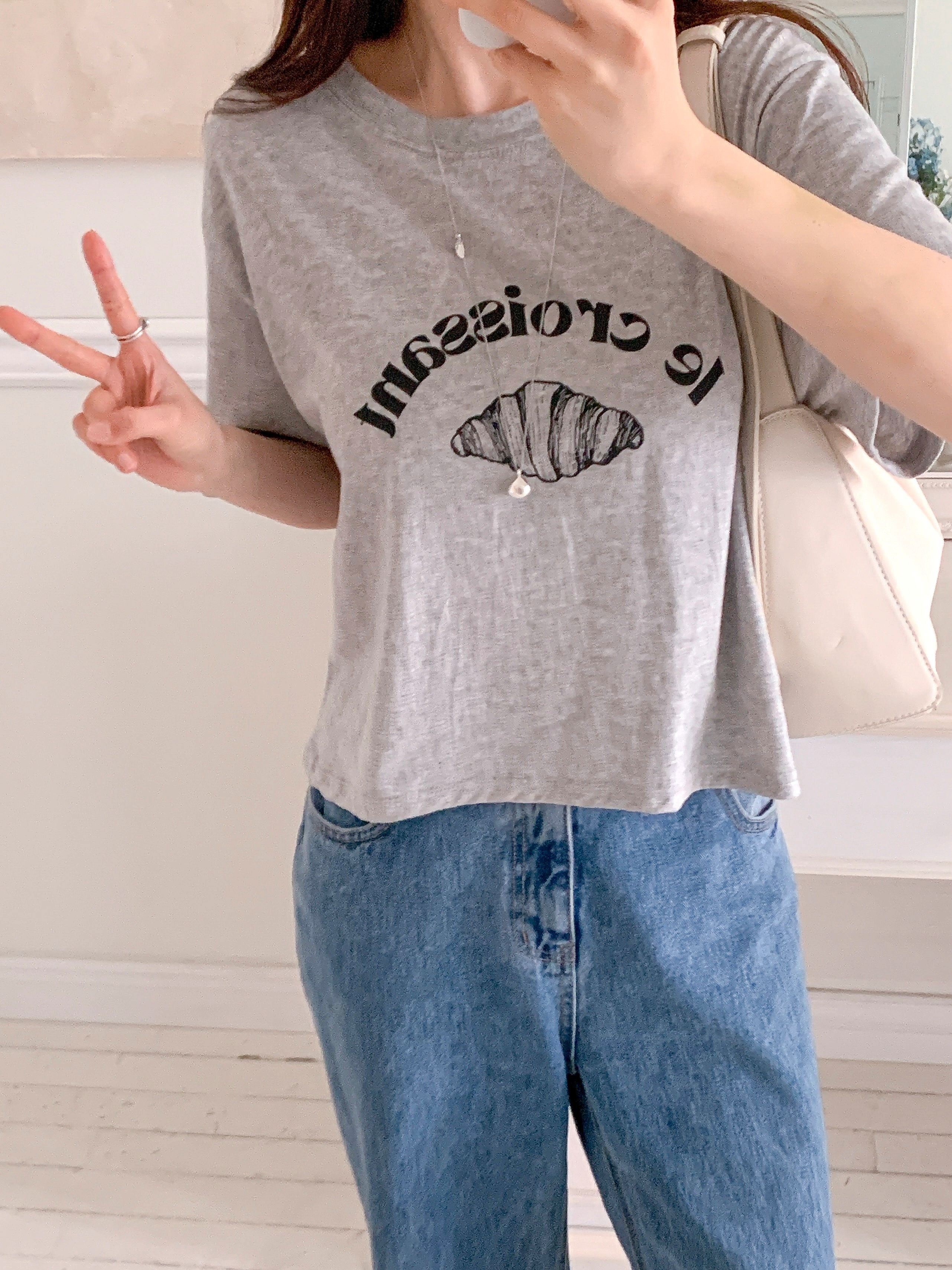 ラウンドネック半袖プリントTシャツ | 詳細画像15