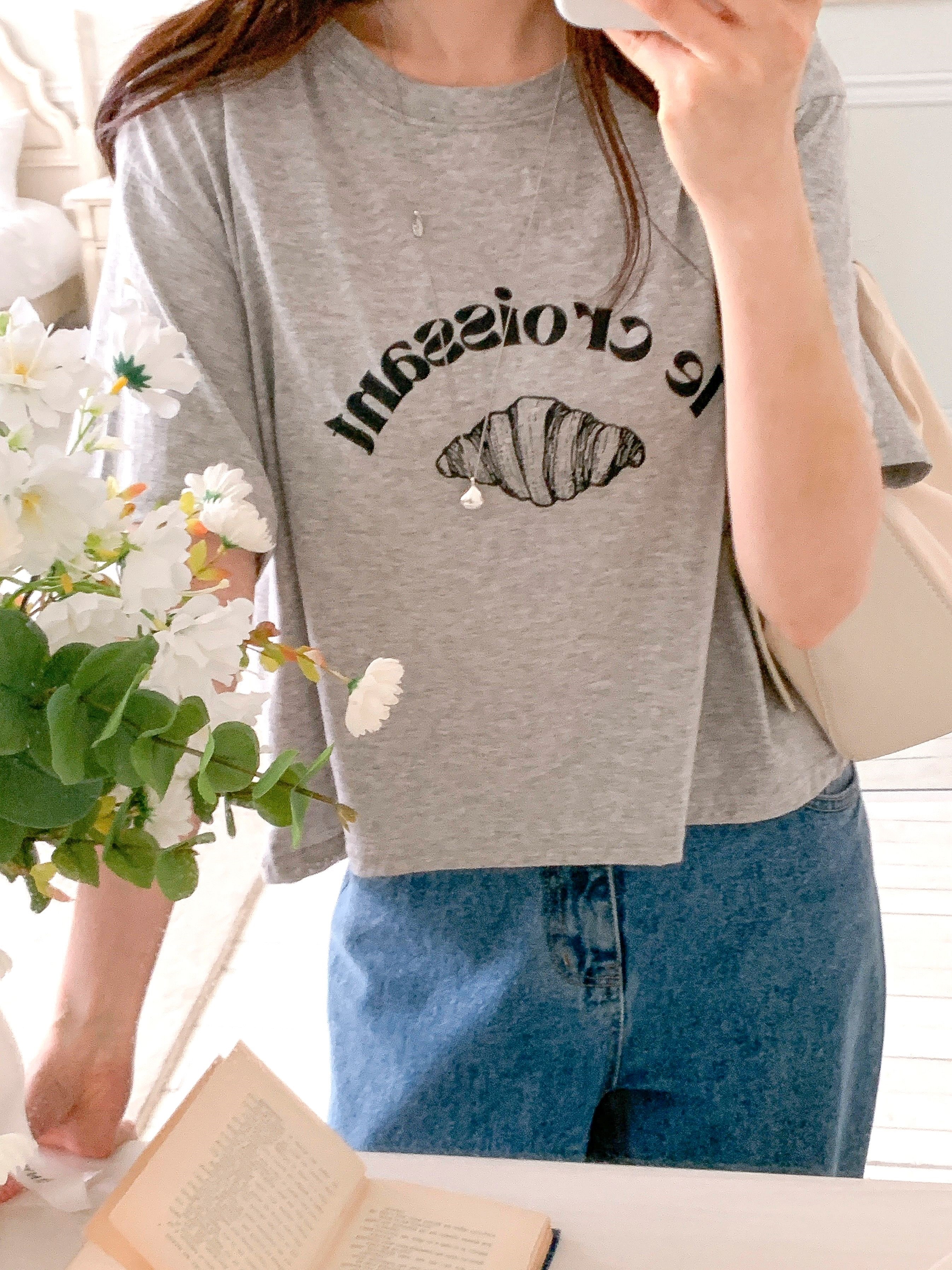ラウンドネック半袖プリントTシャツ | 詳細画像16