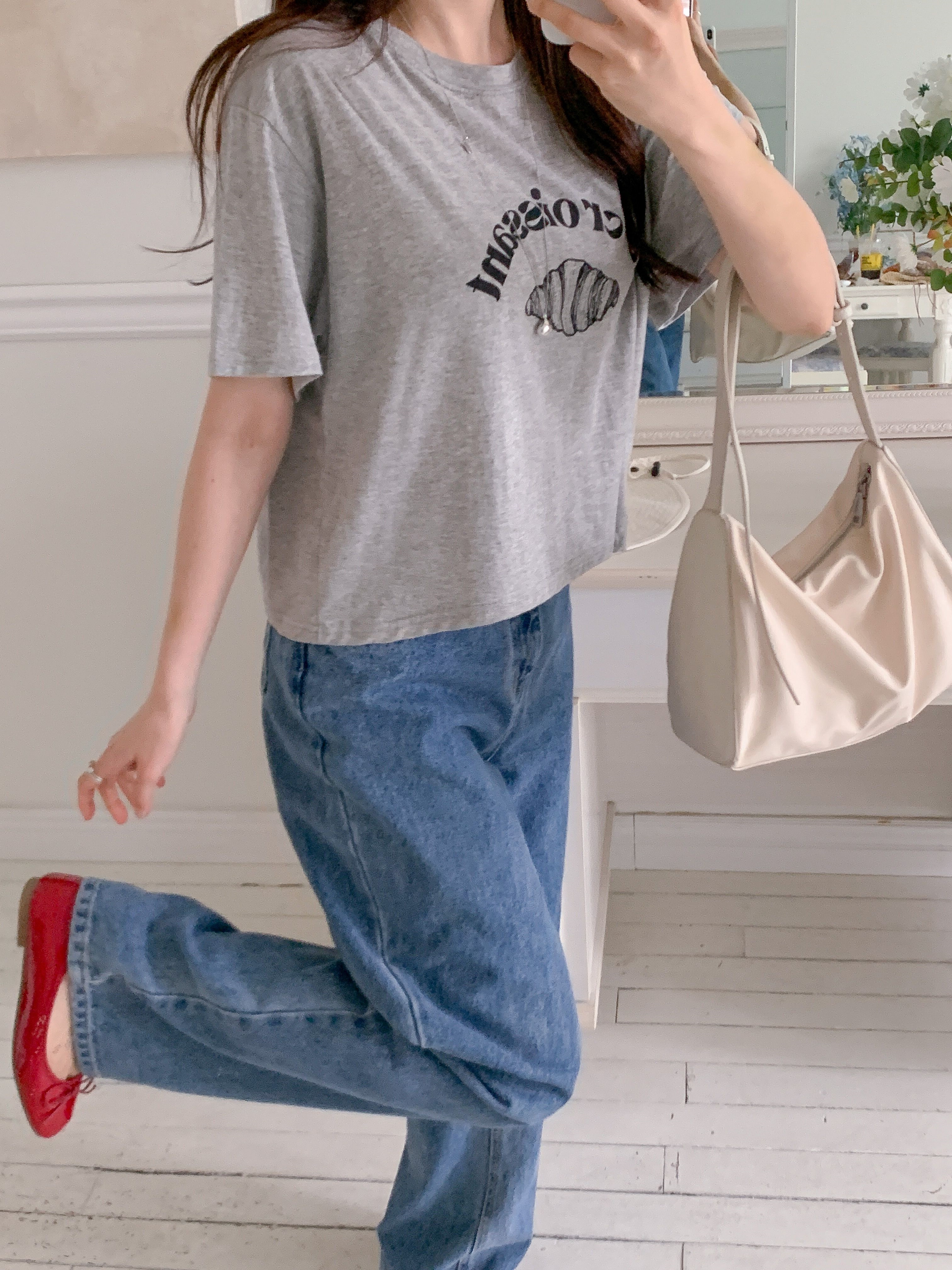 ラウンドネック半袖プリントTシャツ | 詳細画像18