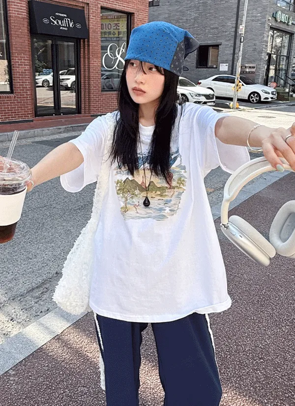 半袖ボクシープリントTシャツ | 66girls | 詳細画像1