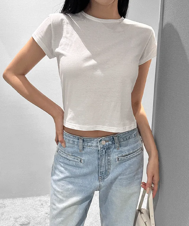 半袖クロップドTシャツ | vivnluv | 詳細画像1
