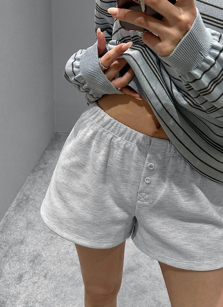 ウエストゴムショートフェイクボタンショートパンツ | vivnluv | 詳細画像1