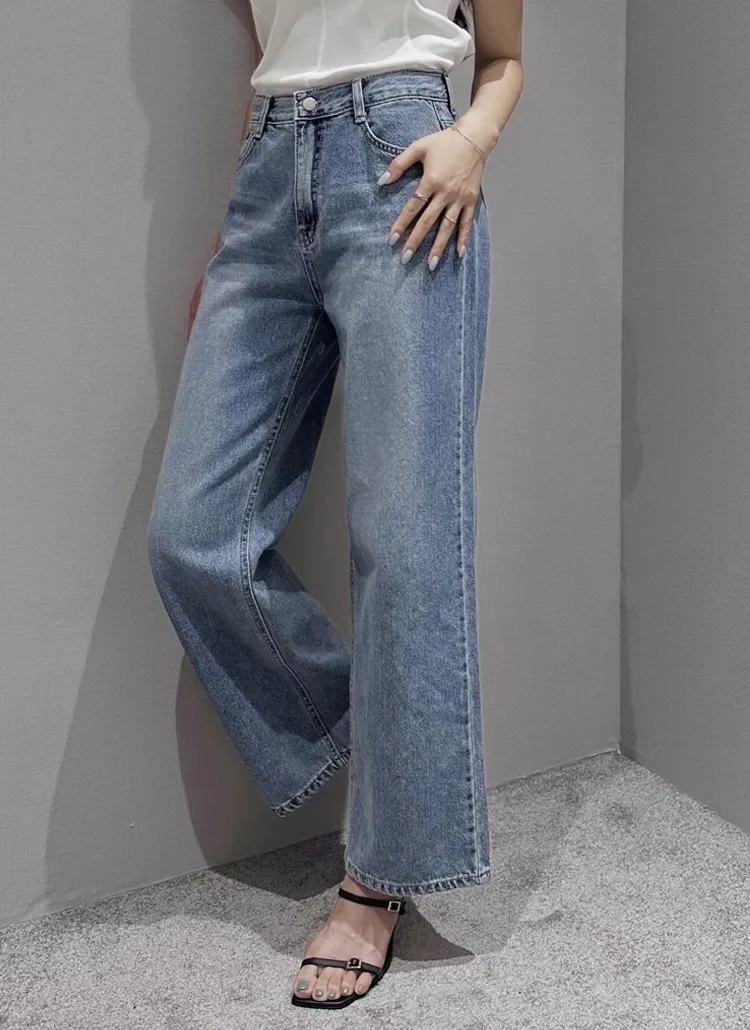ウォッシングストレートデニムパンツ | vivnluv | 詳細画像1