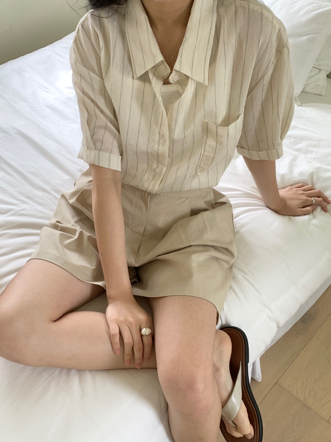 カラー半袖ストライプシャツ | 詳細画像9