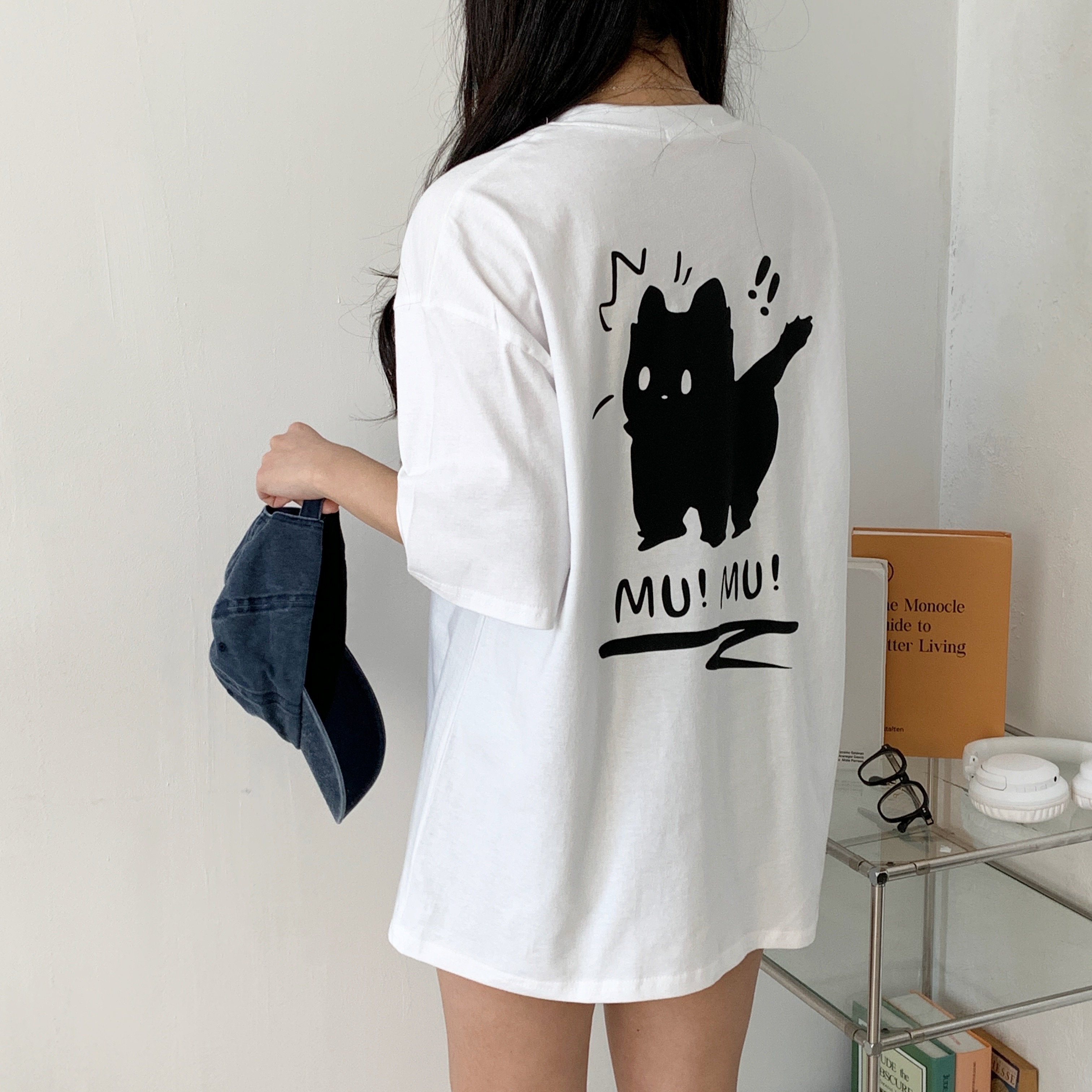 ラウンドネックボクシー半袖プリントTシャツ | 詳細画像6