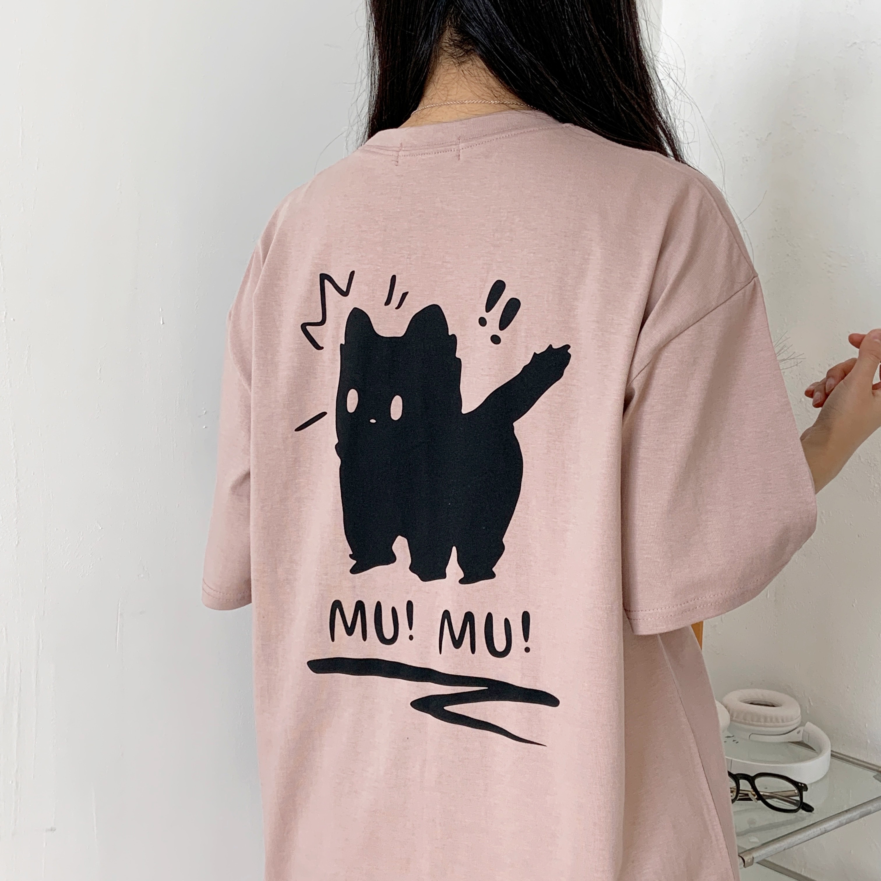 ラウンドネックボクシー半袖プリントTシャツ | 詳細画像7