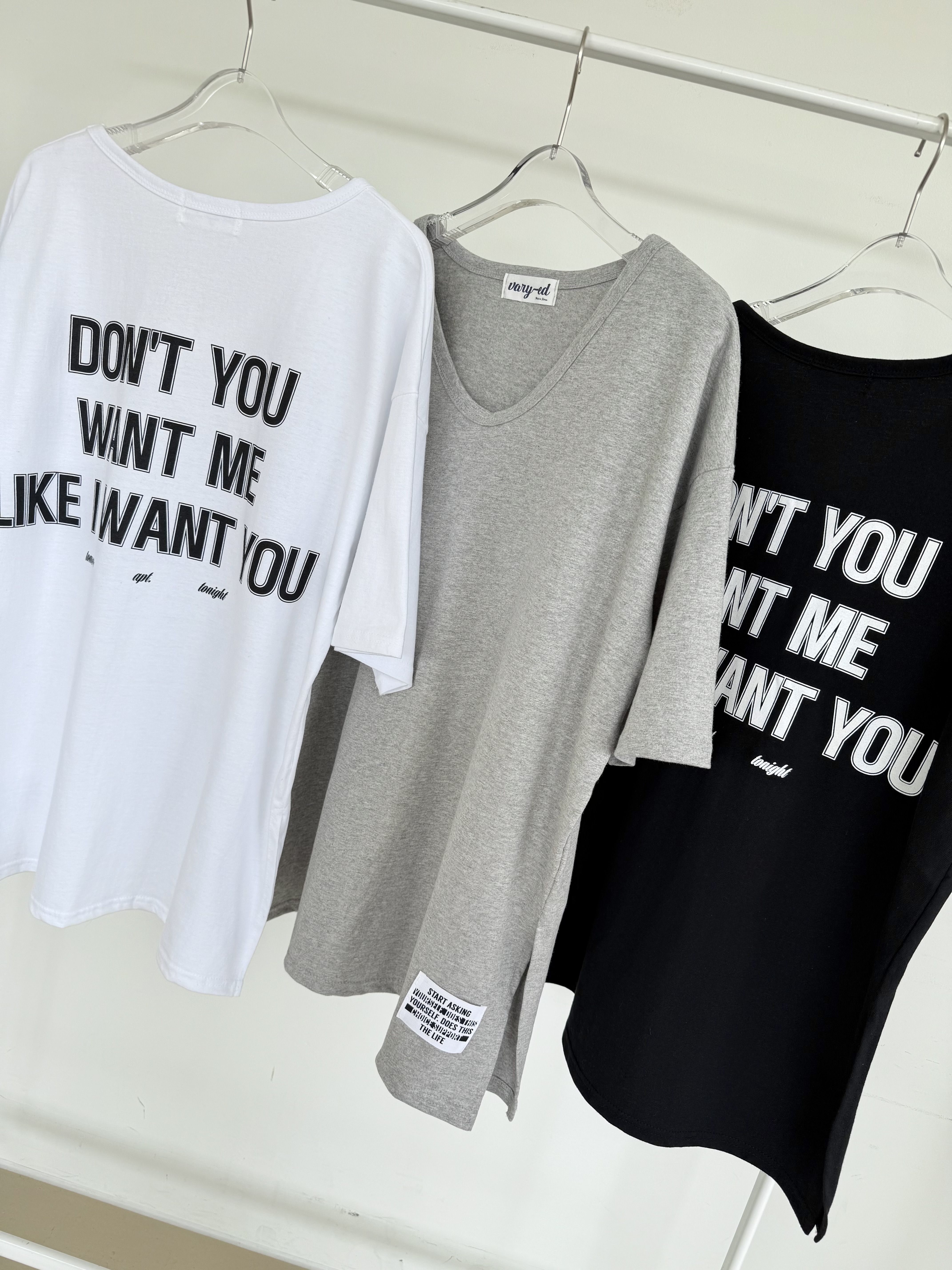 VネックスリットIラインルーズ半袖Tシャツ | 詳細画像14