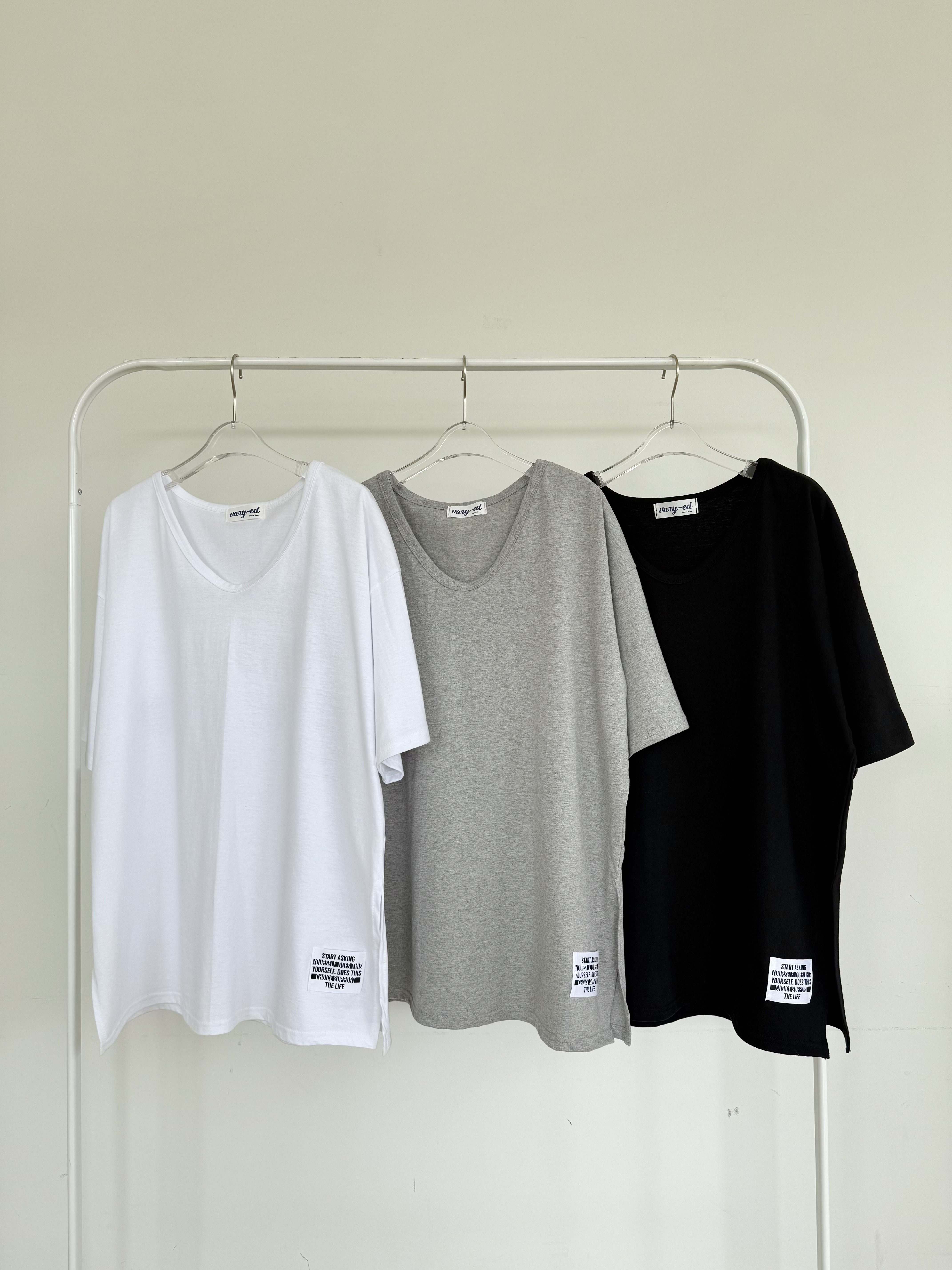 VネックスリットIラインルーズ半袖Tシャツ | 詳細画像16