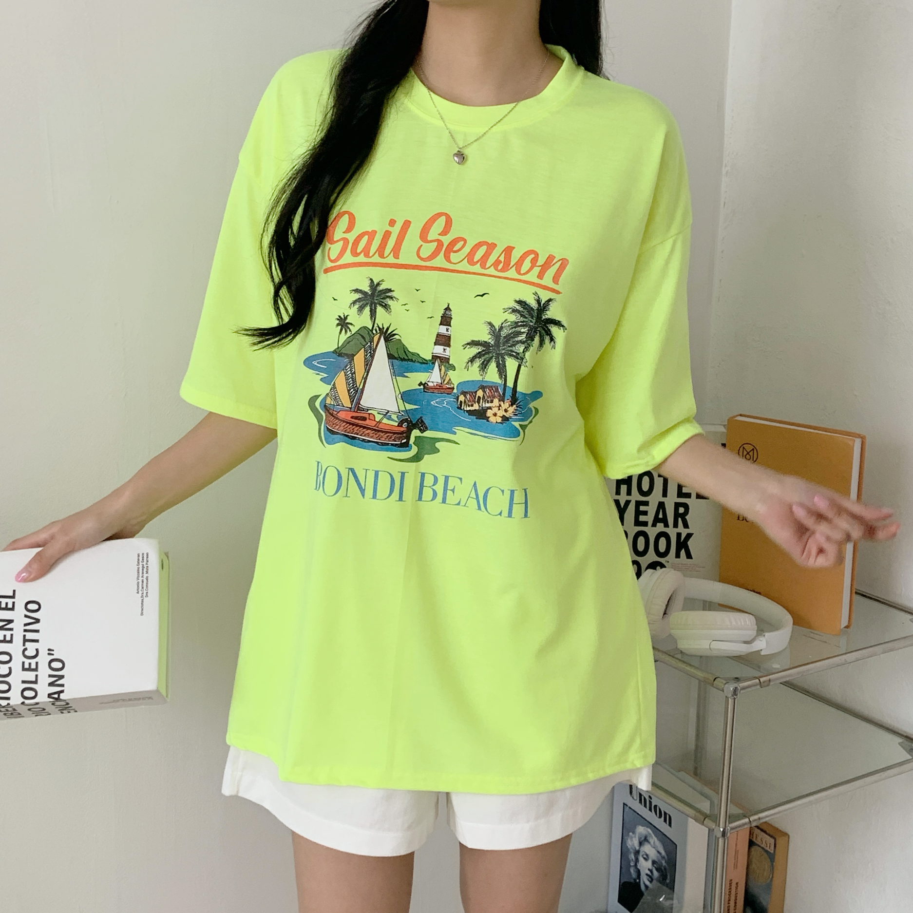 ラウンドネックボクシー半袖プリントTシャツ | 詳細画像6