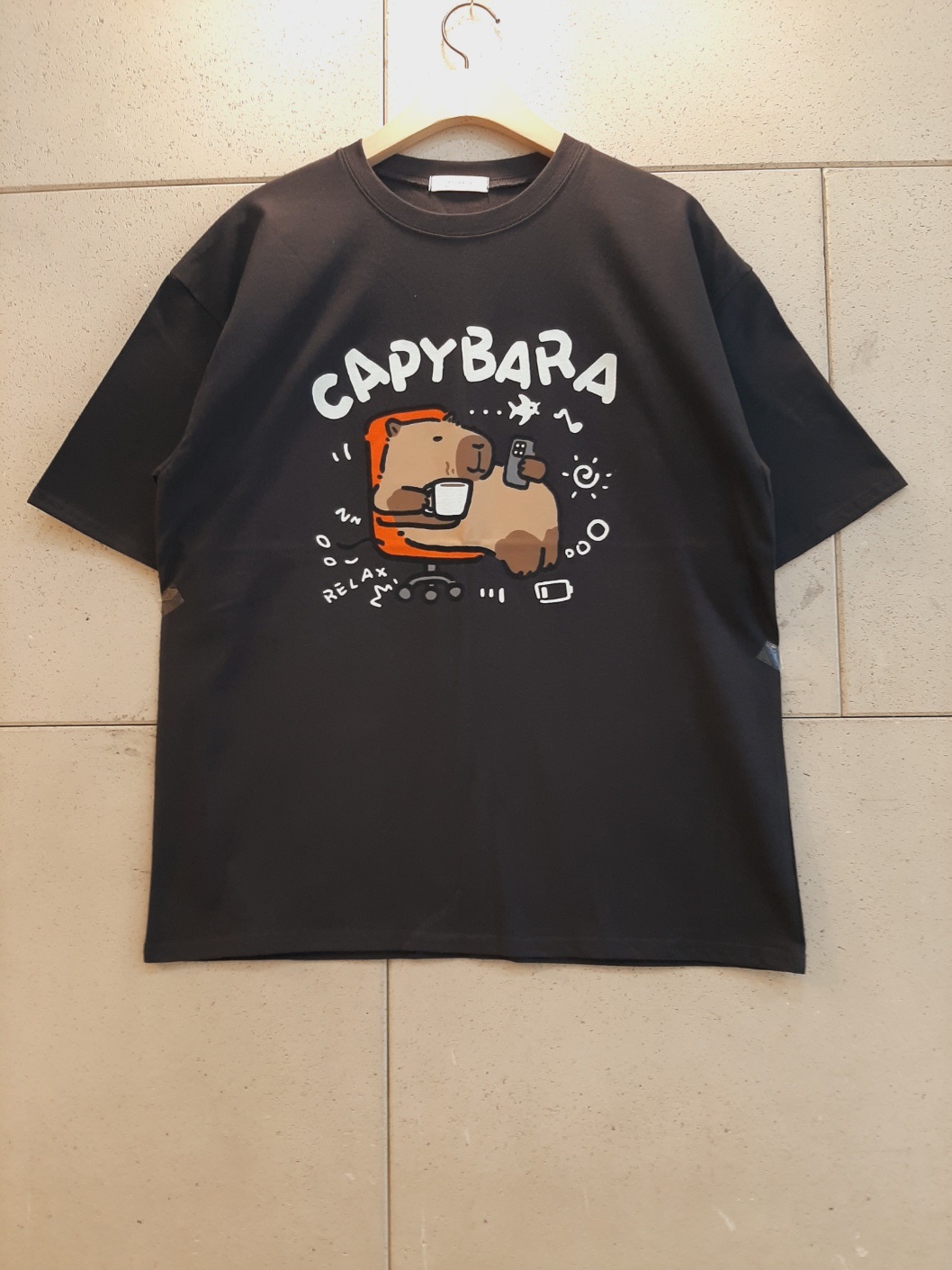 ラウンドネックボクシー半袖プリントTシャツ | 詳細画像8