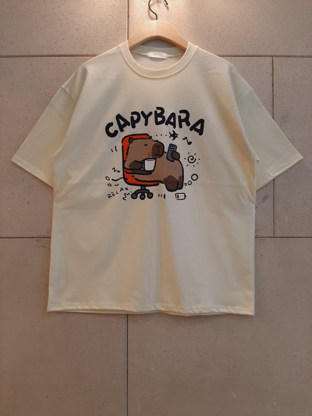 ラウンドネックボクシー半袖プリントTシャツ | 詳細画像9
