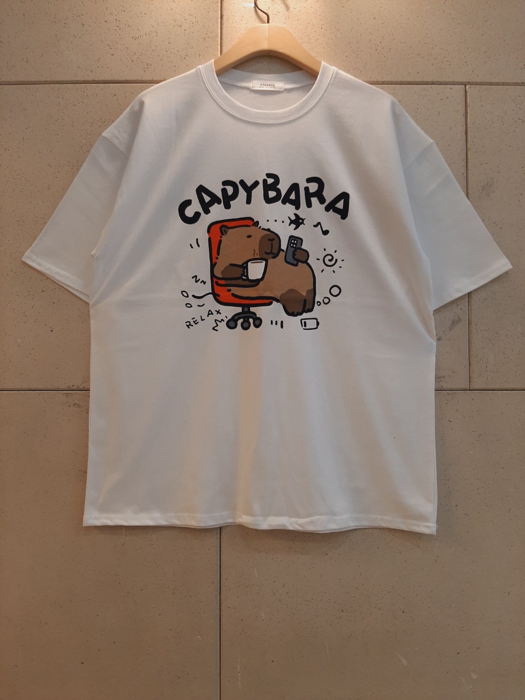 ラウンドネックボクシー半袖プリントTシャツ | 詳細画像10