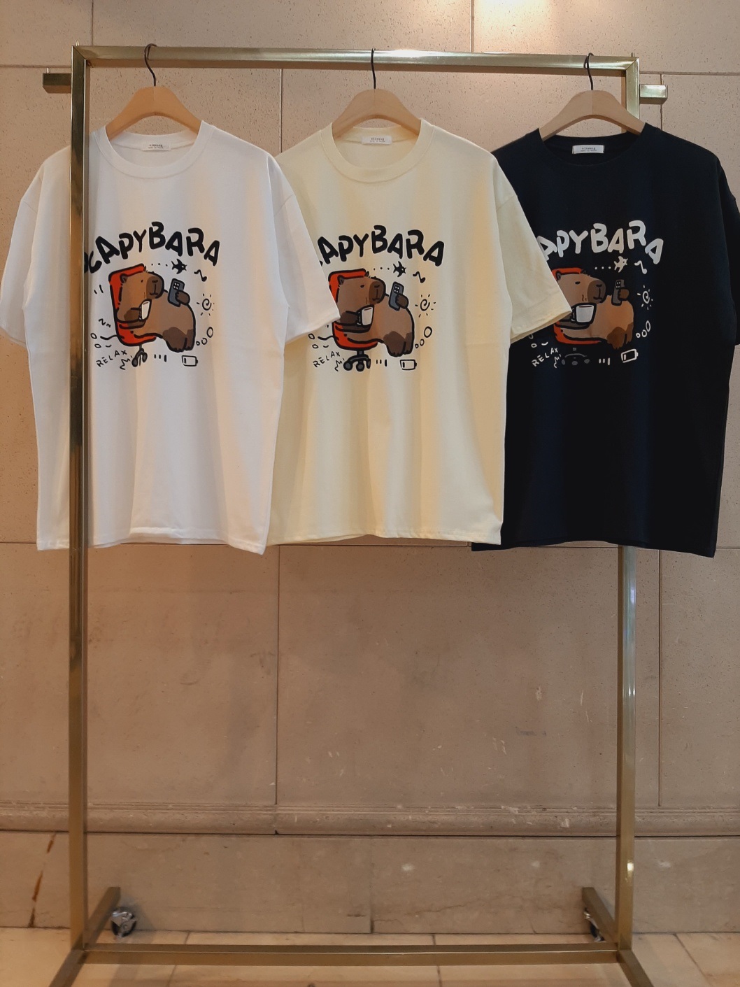ラウンドネックボクシー半袖プリントTシャツ | 詳細画像11