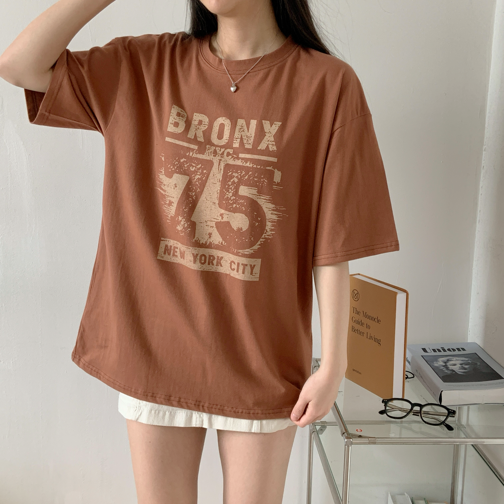 ラウンドネックボクシー半袖ロゴTシャツ | 詳細画像4
