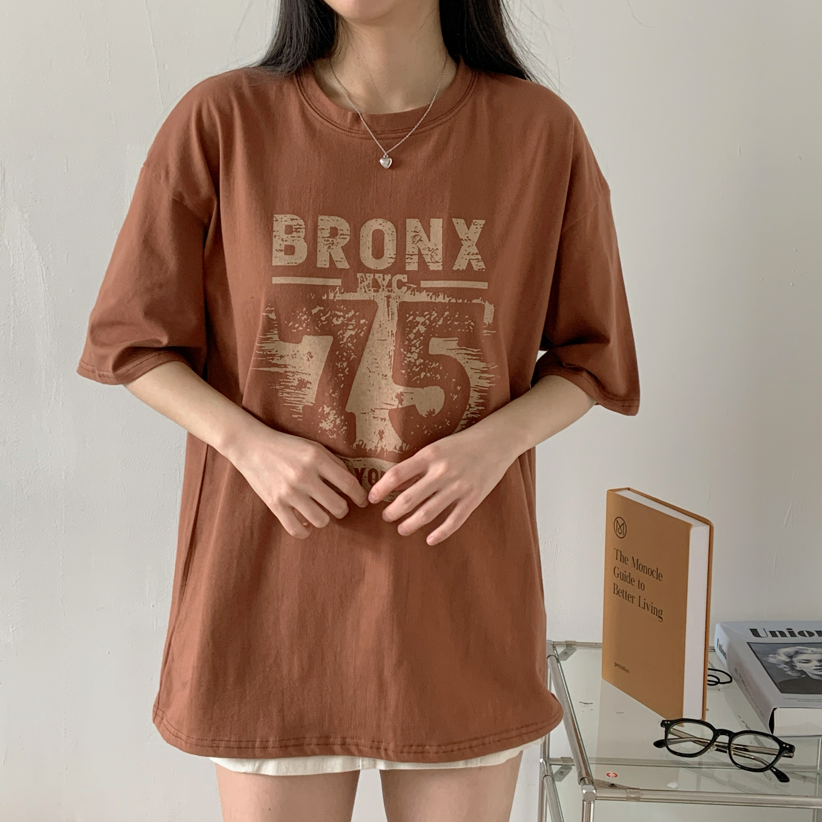 ラウンドネックボクシー半袖ロゴTシャツ | 詳細画像5