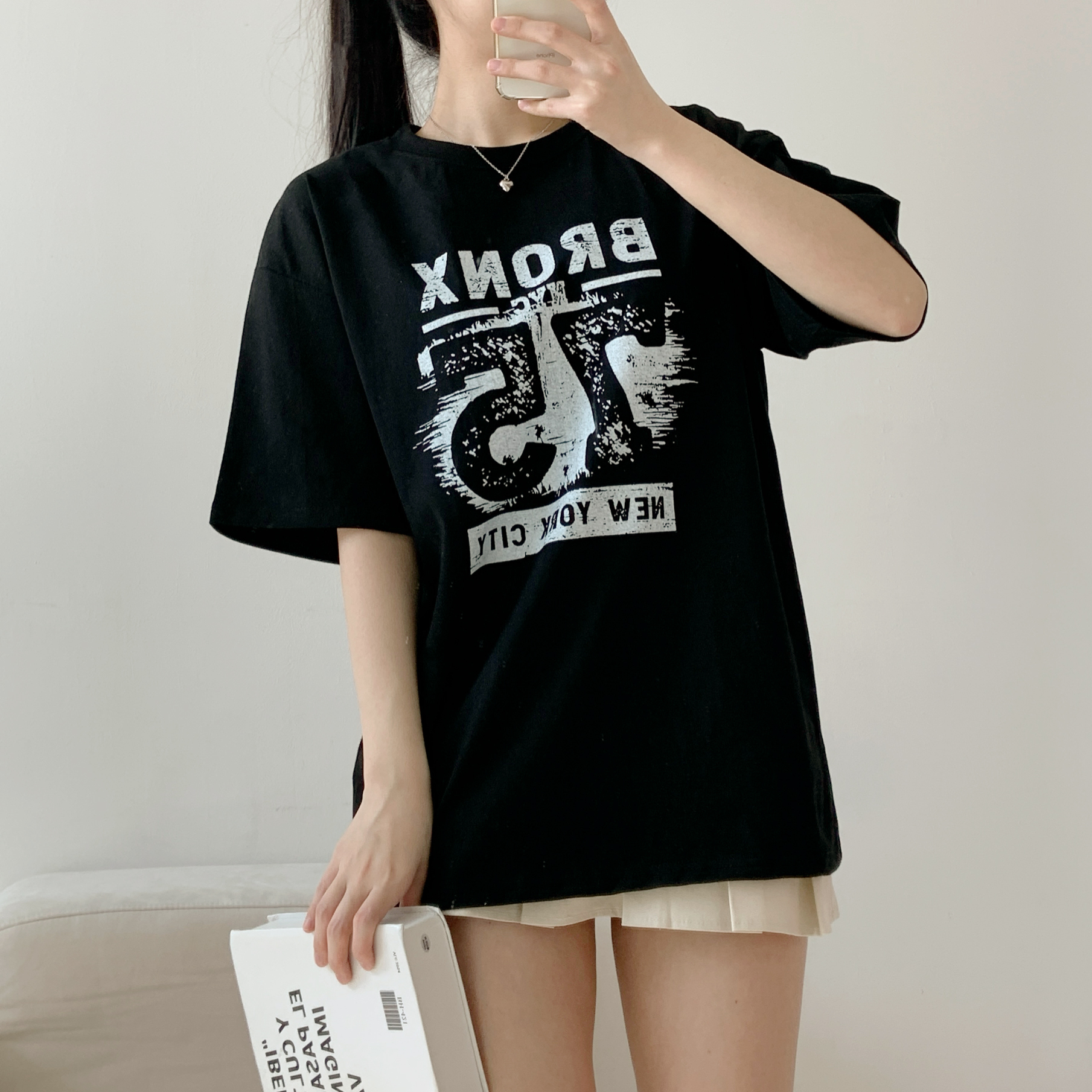 ラウンドネックボクシー半袖ロゴTシャツ | 詳細画像8