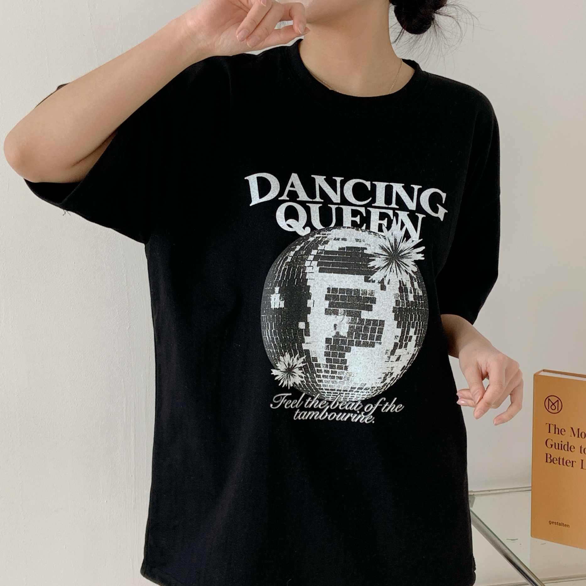 ラウンドネックボクシー半袖プリントTシャツ | 詳細画像3