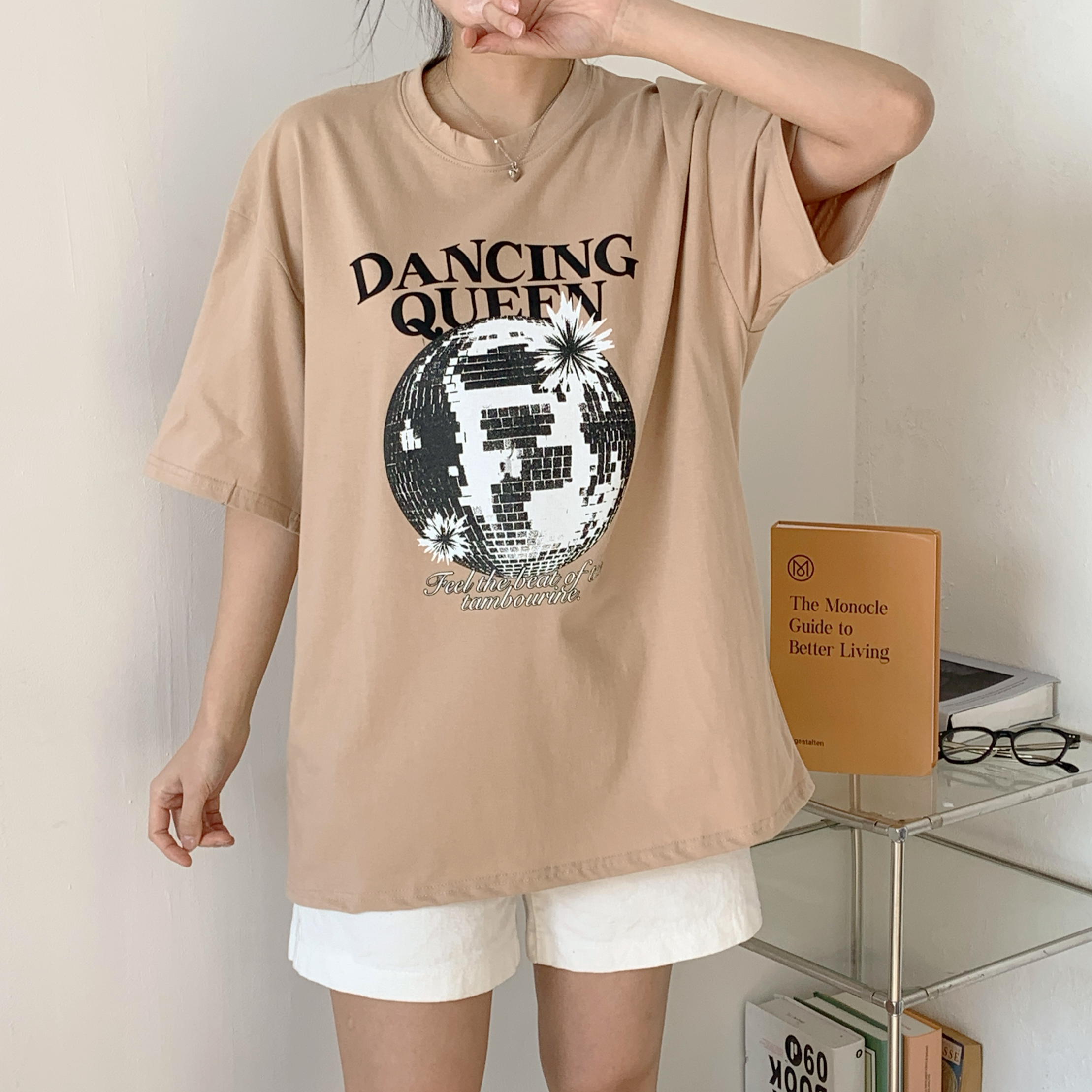 ラウンドネックボクシー半袖プリントTシャツ | 詳細画像4