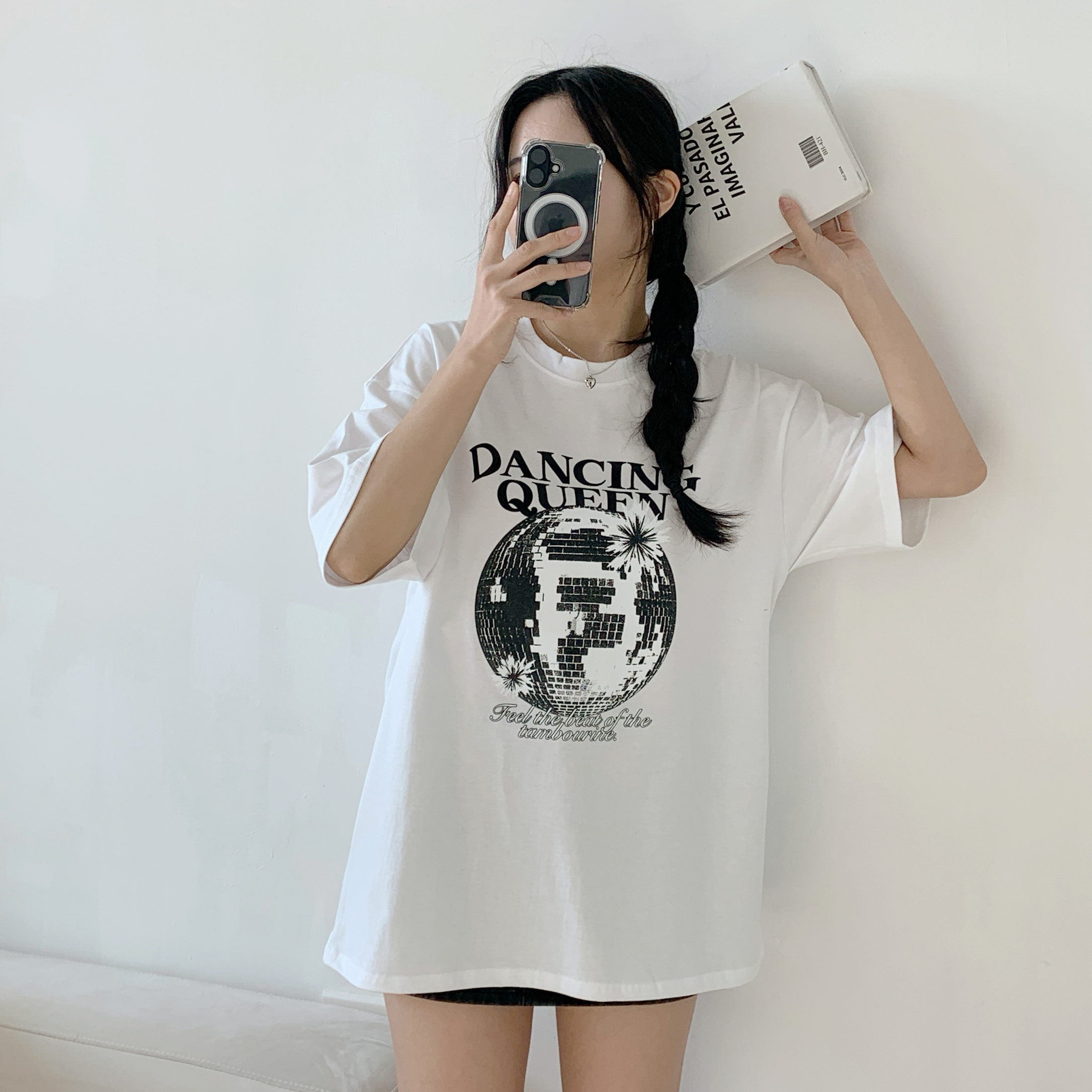 ラウンドネックボクシー半袖プリントTシャツ | 詳細画像6