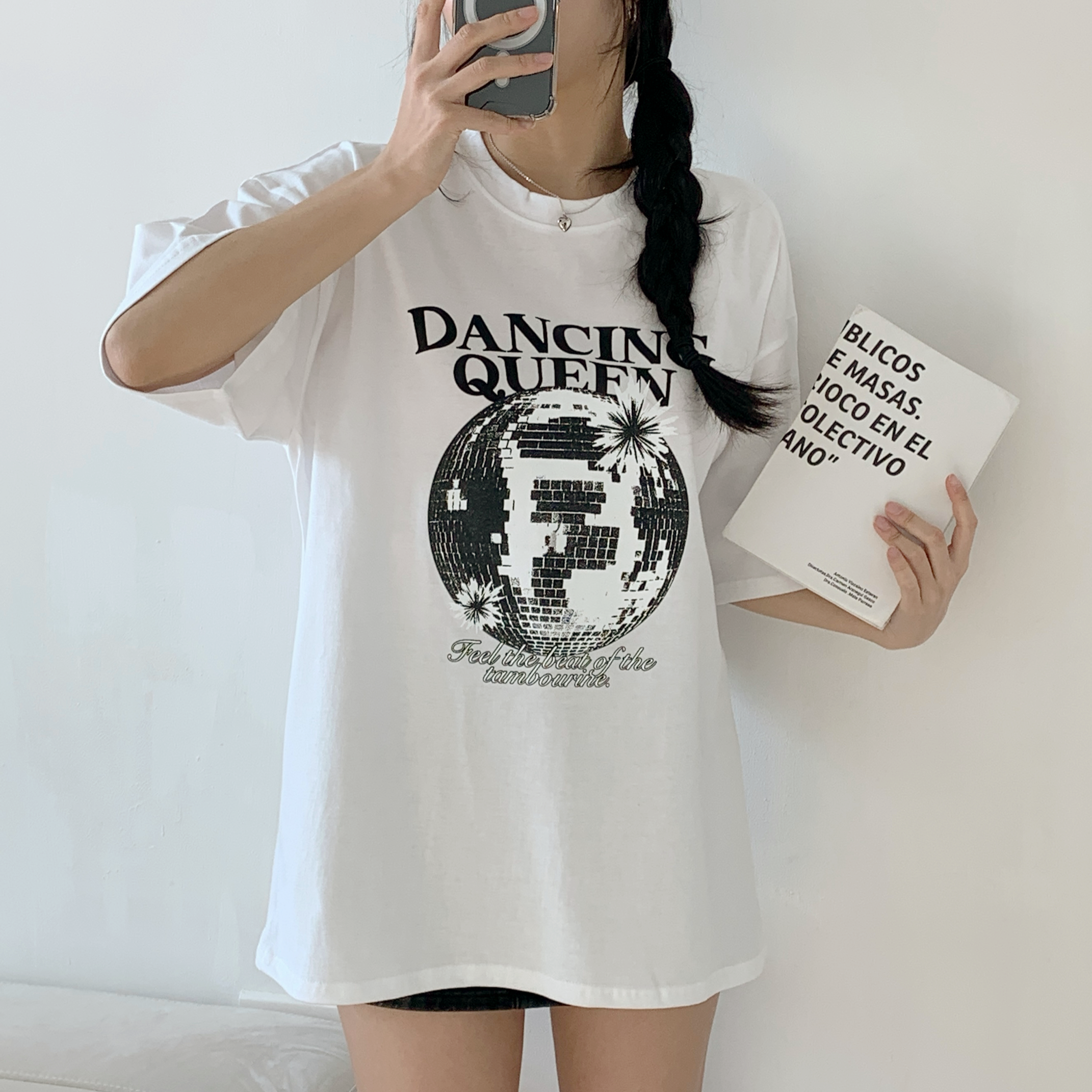 ラウンドネックボクシー半袖プリントTシャツ | 詳細画像7