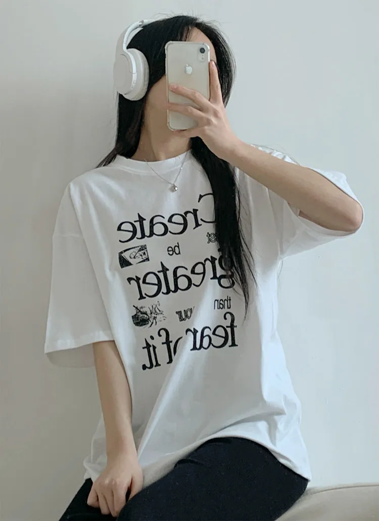 ボクシー半袖プリントTシャツ | 詳細画像1