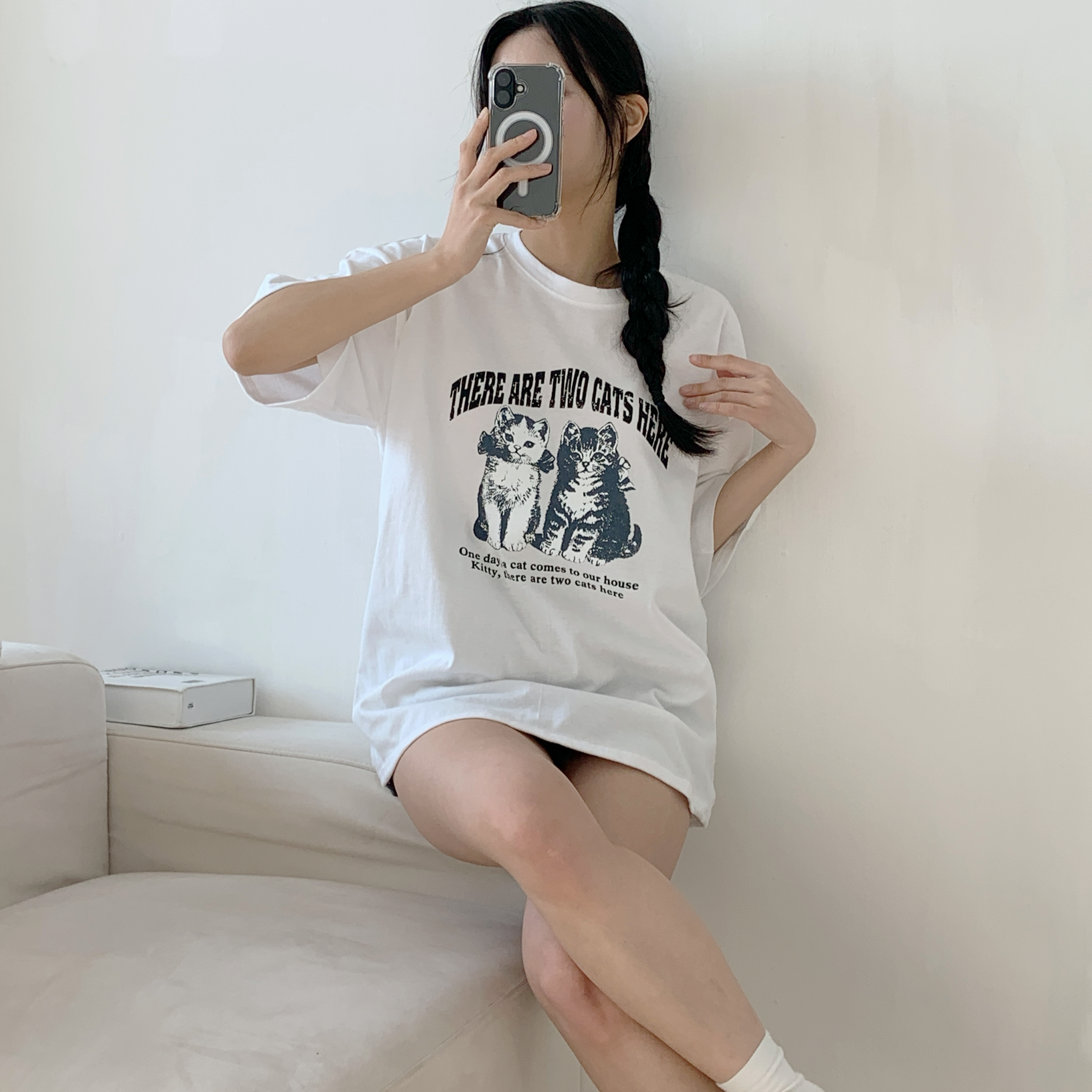 ラウンドネック半袖プリントTシャツ | 詳細画像9