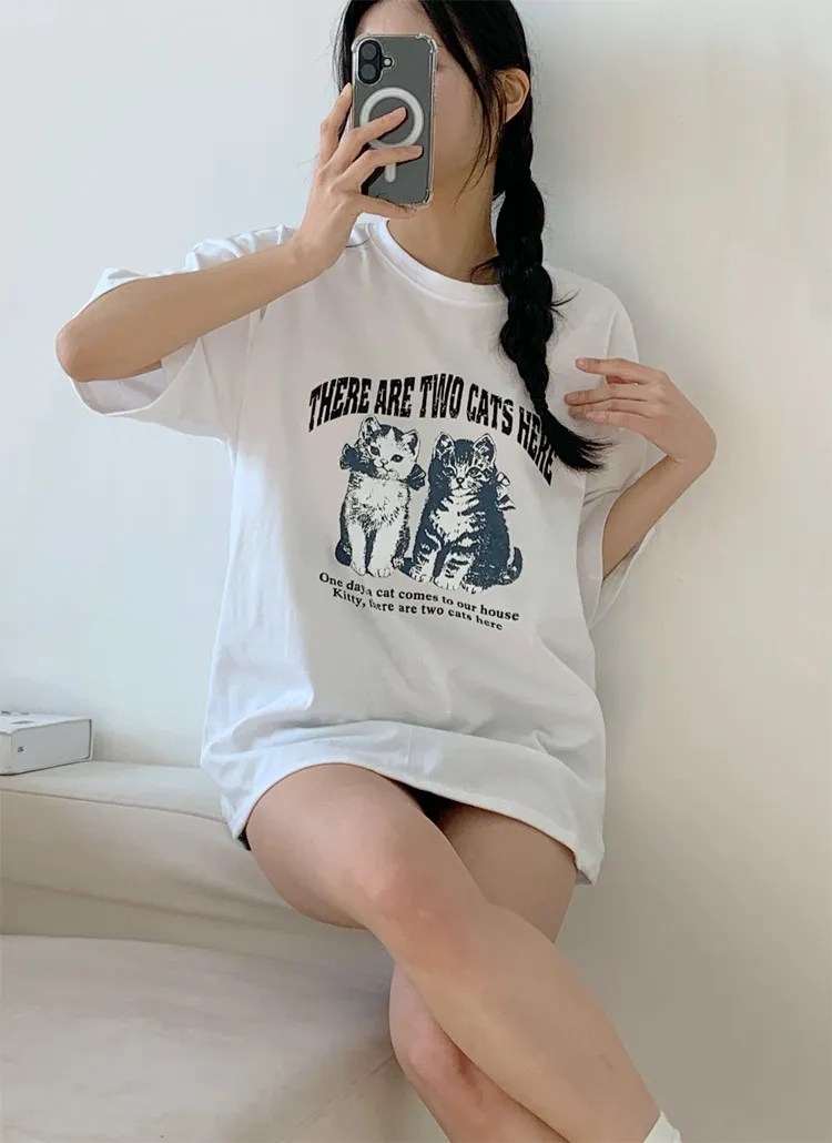 ラウンドネック半袖プリントTシャツ | 詳細画像1